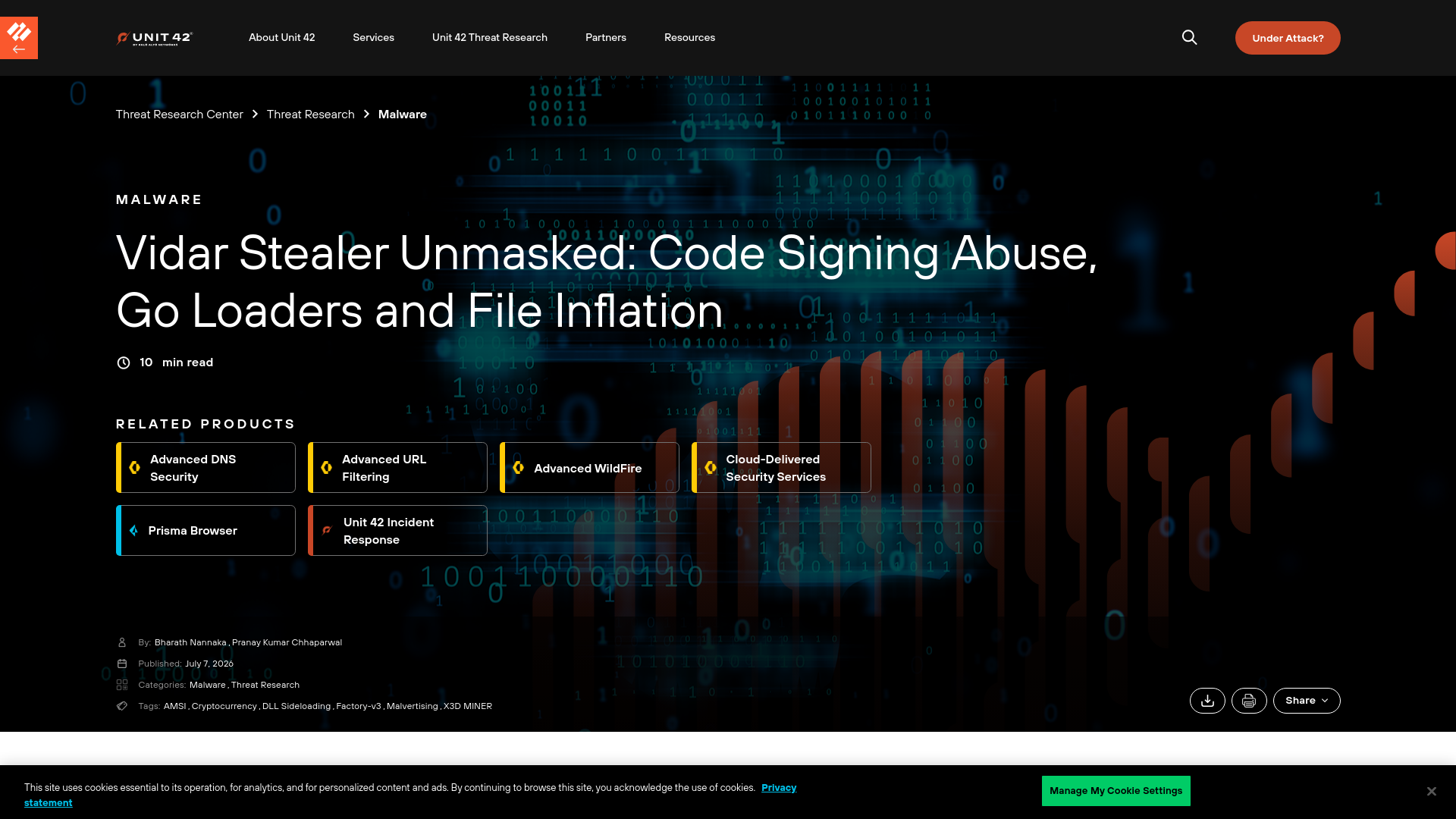 Vidar Stealer Unmasked: Code Signing Abuse, Go Loaders and File Inflation
