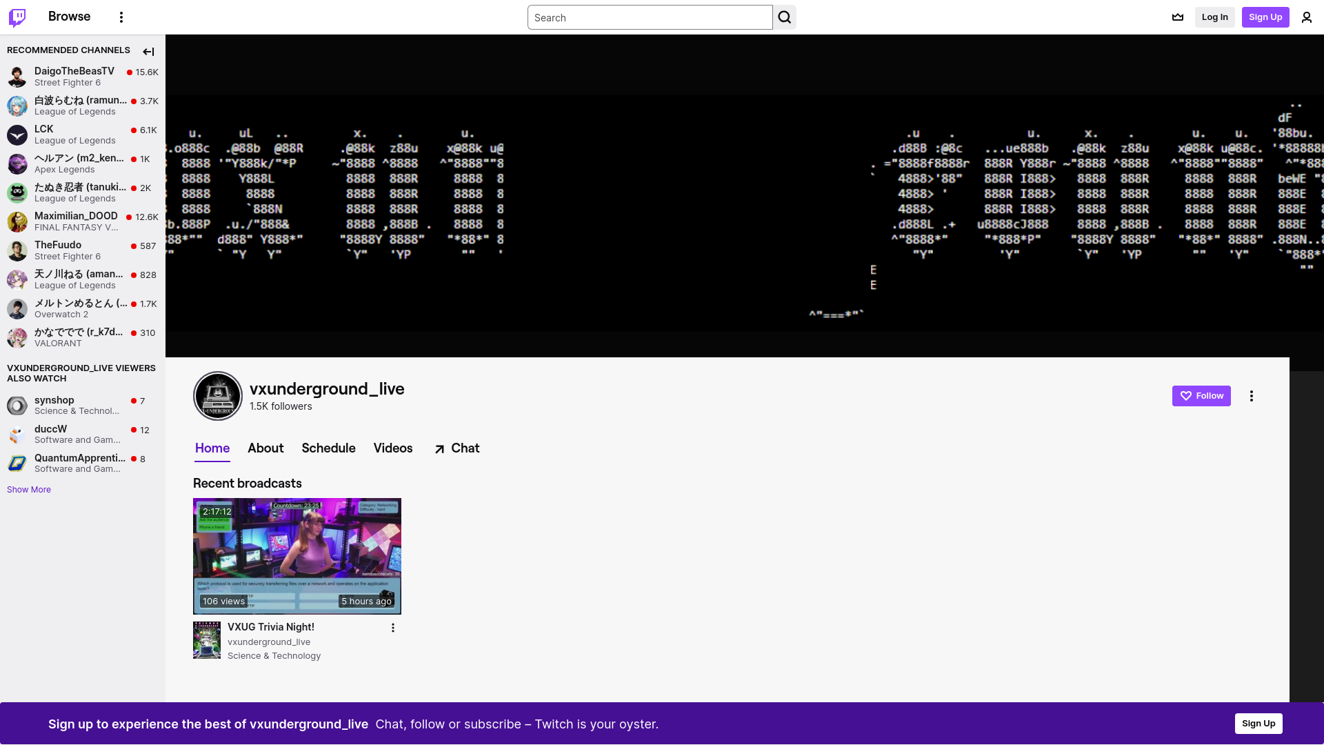 vxunderground_live - Twitch