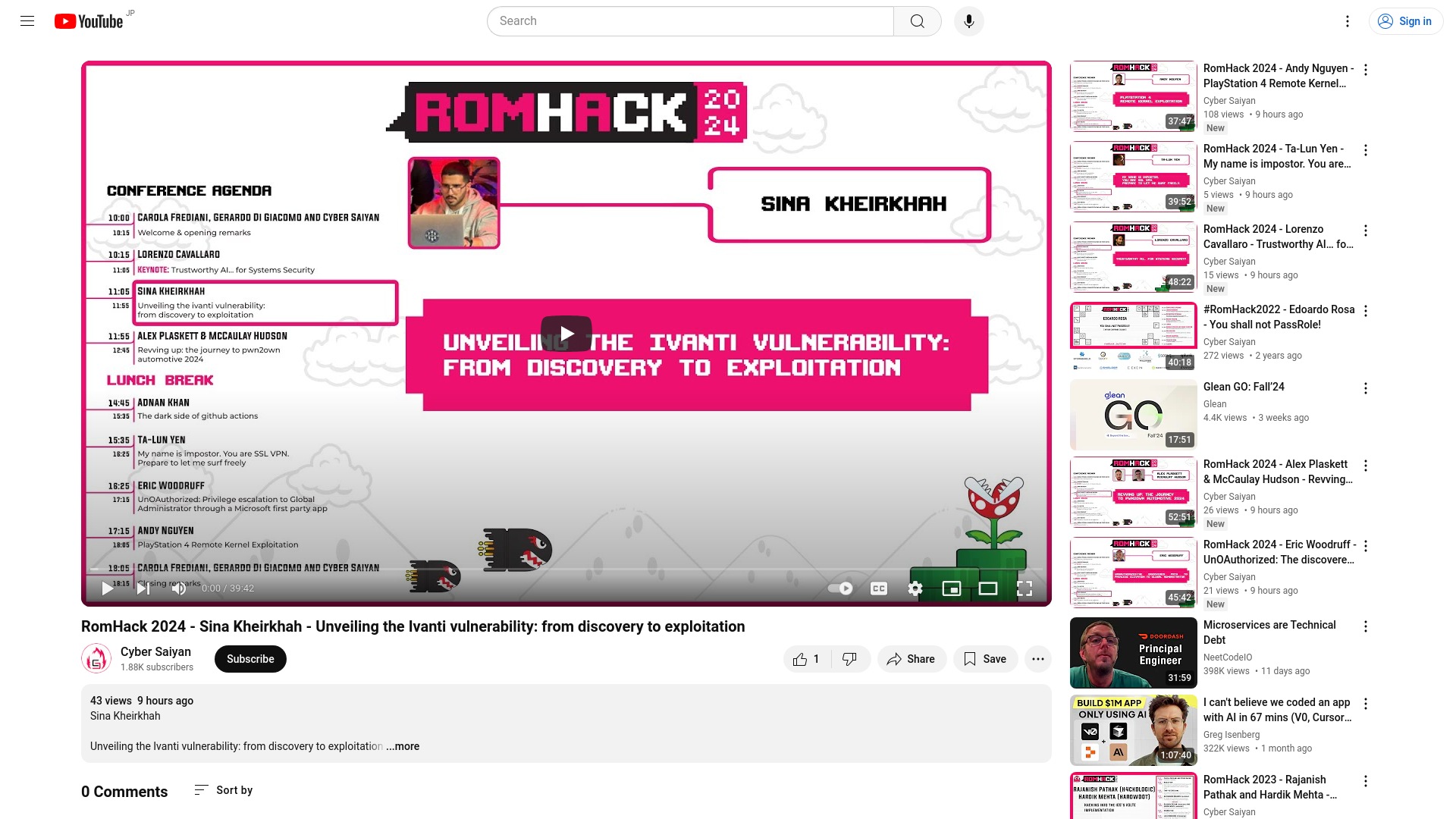 RomHack 2024 - Sina Kheirkhah - Unveiling the Ivanti vulnerability: from discovery to exploitation - YouTube