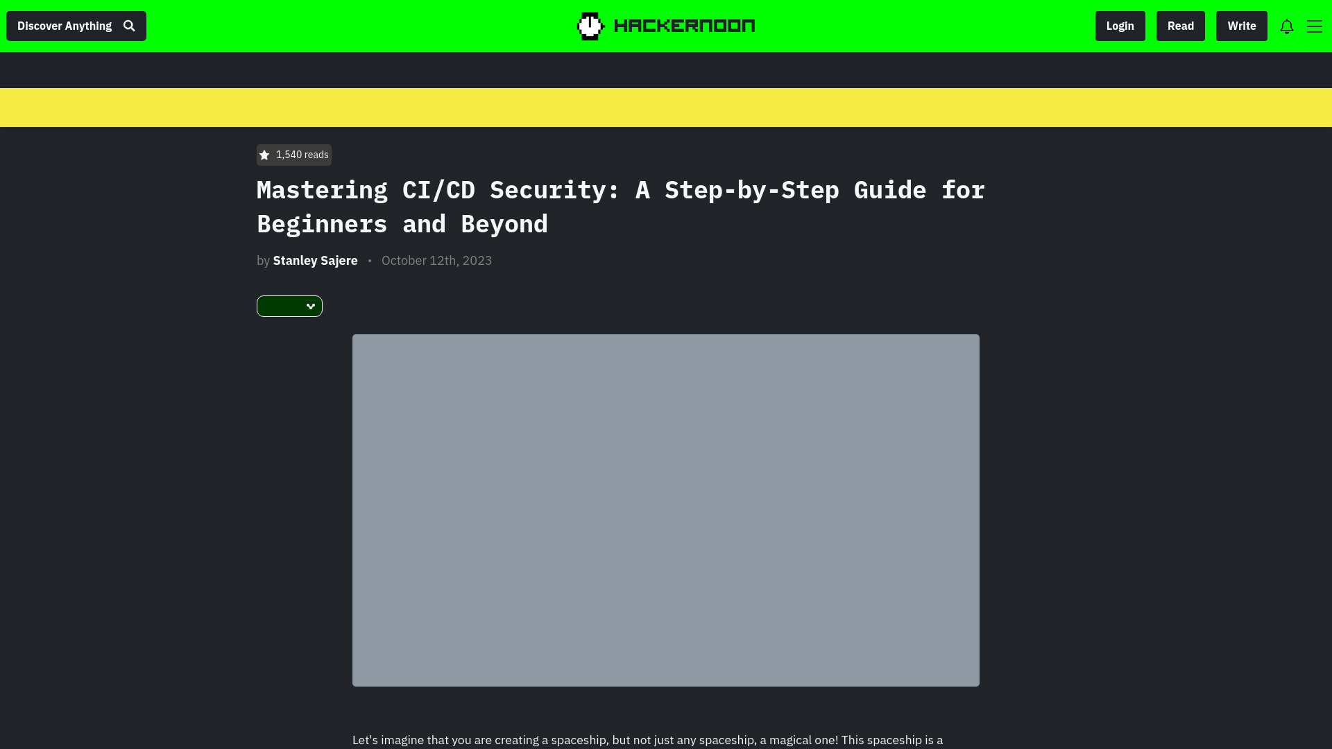 Mastering CI/CD Security: A Step-by-Step Guide for Beginners and Beyond | HackerNoon