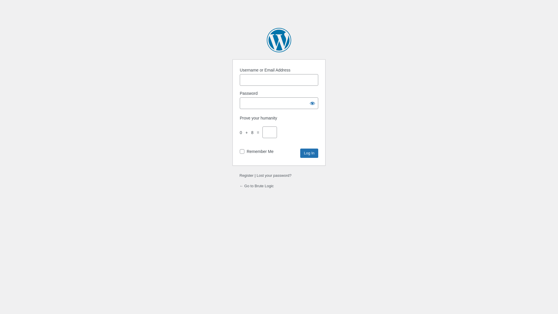 Log In ‹ Brute Logic — WordPress