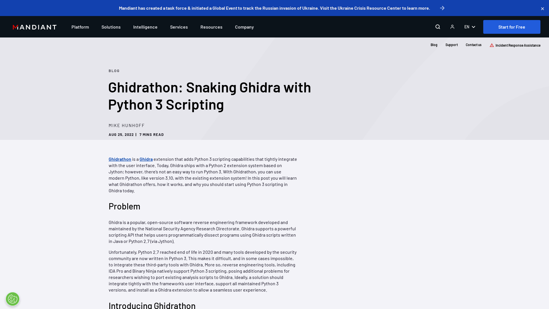Ghidrathon: Snaking Ghidra with Python 3 Scripting | Mandiant