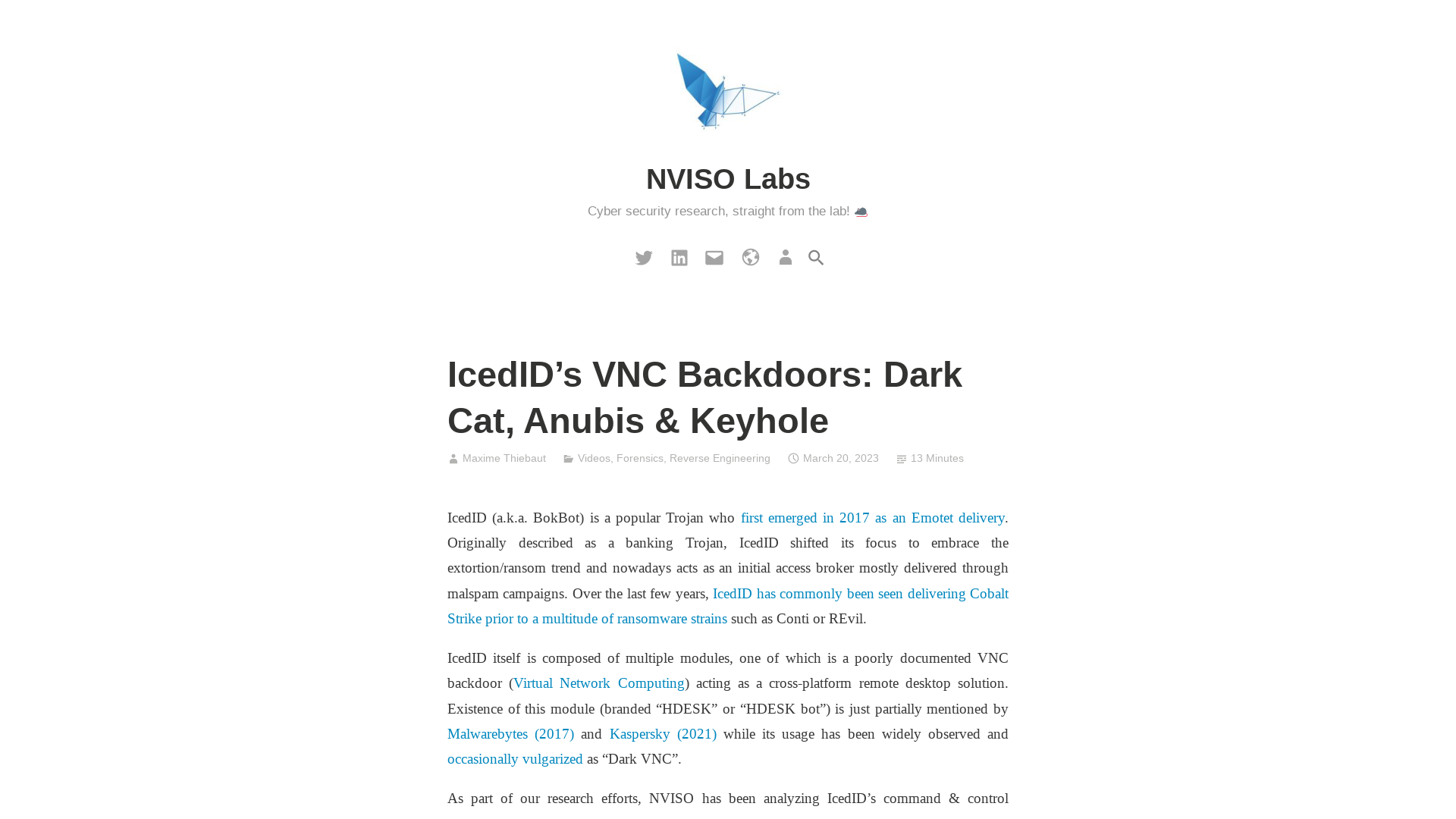 IcedID's VNC Backdoors: Dark Cat, Anubis & Keyhole