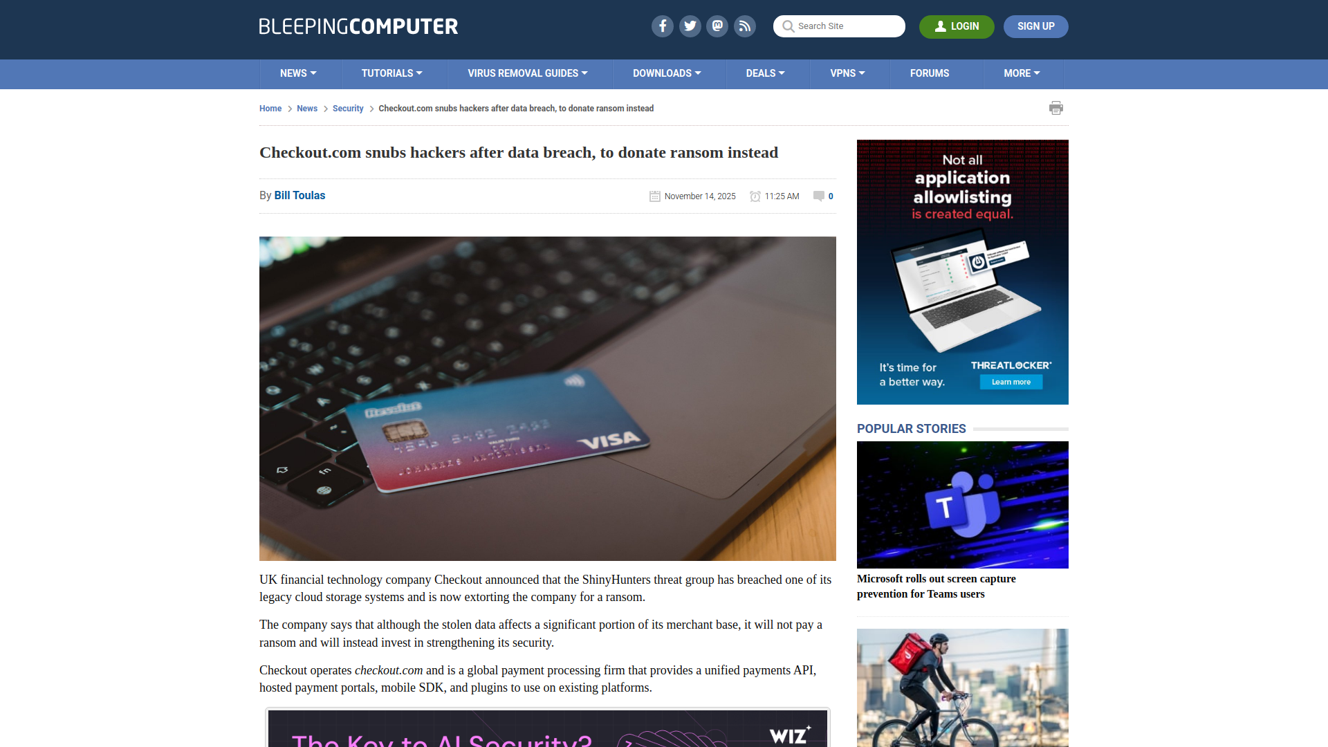 Checkout.com snubs hackers after data breach, to donate ransom instead