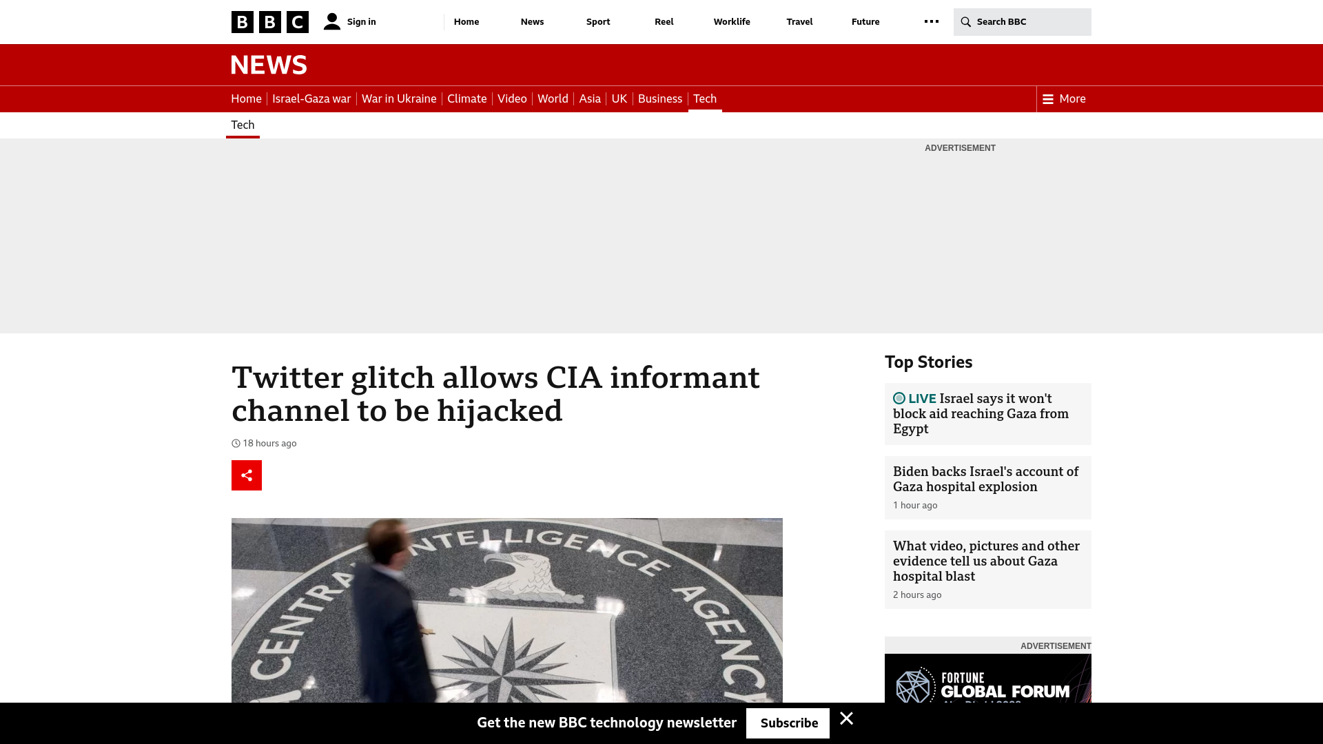 Twitter glitch allows CIA informant channel to be hijacked - BBC News