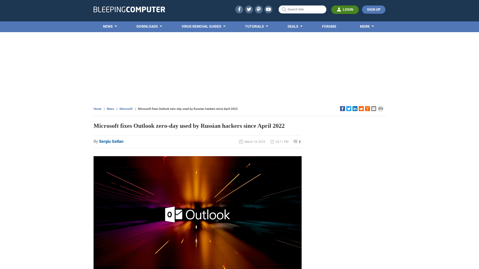 Microsoft fixes Outlook zero-day used by Russian hackers since April 2022