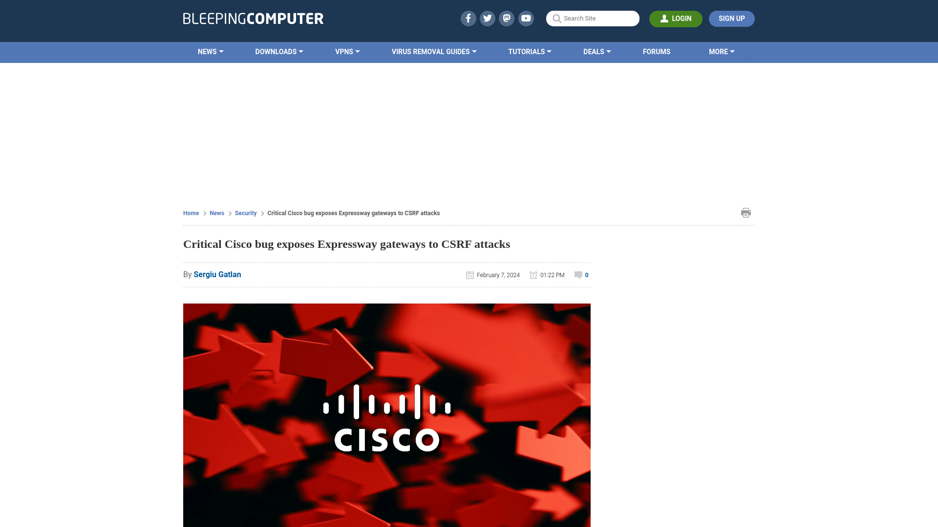 Critical Cisco bug exposes Expressway gateways to CSRF attacks