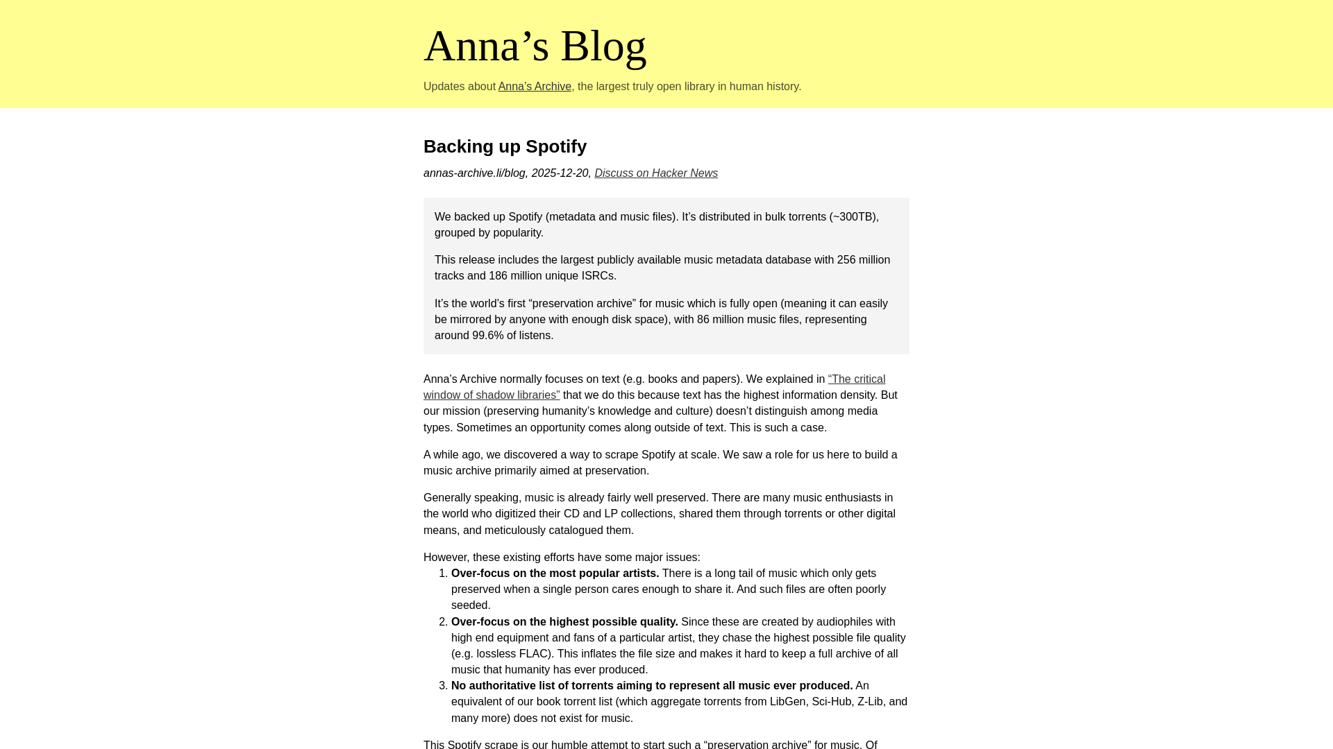 Backing up Spotify - Anna’s Blog