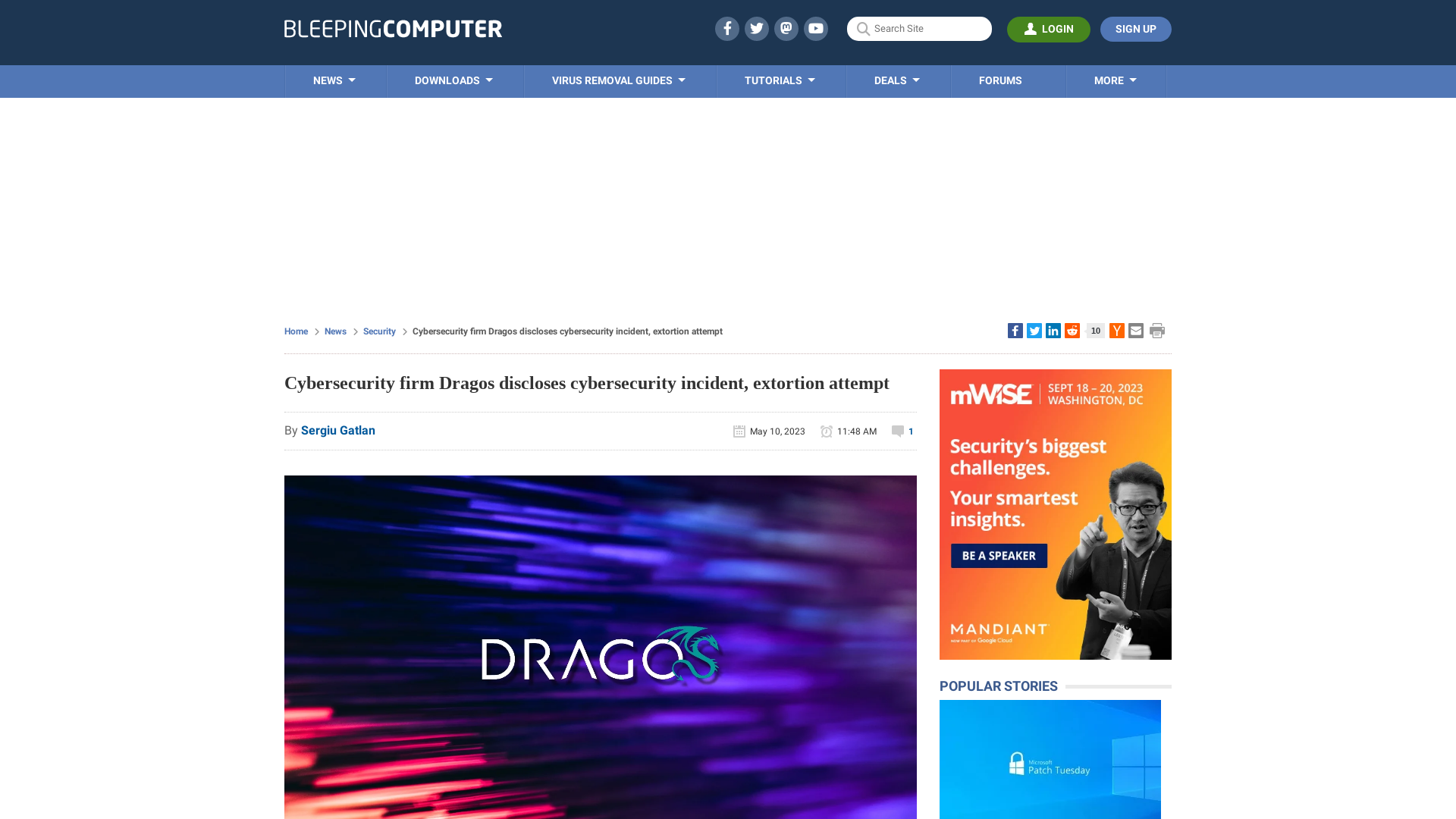 Cybersecurity firm Dragos discloses cybersecurity incident, extortion attempt