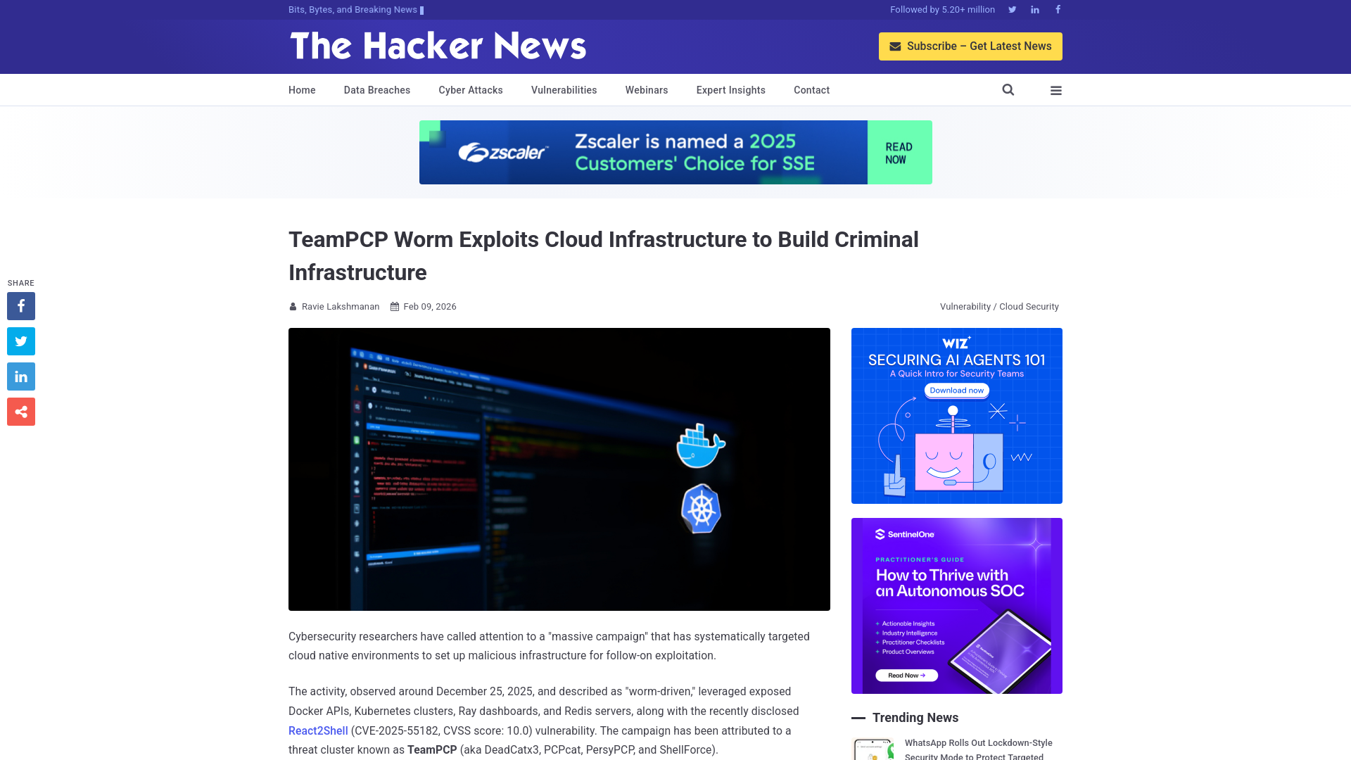 TeamPCP Worm Exploits Cloud Infrastructure to Build Criminal Infrastructure
