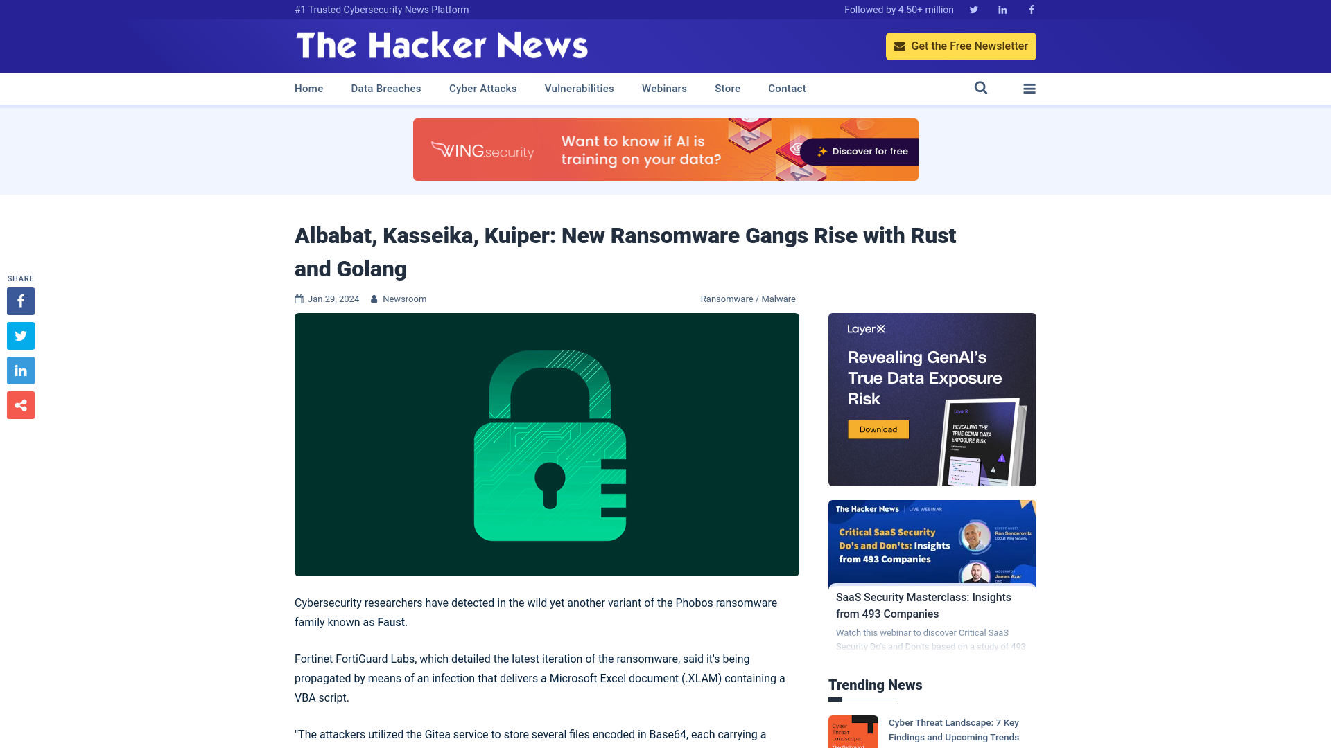 Albabat, Kasseika, Kuiper: New Ransomware Gangs Rise with Rust and Golang