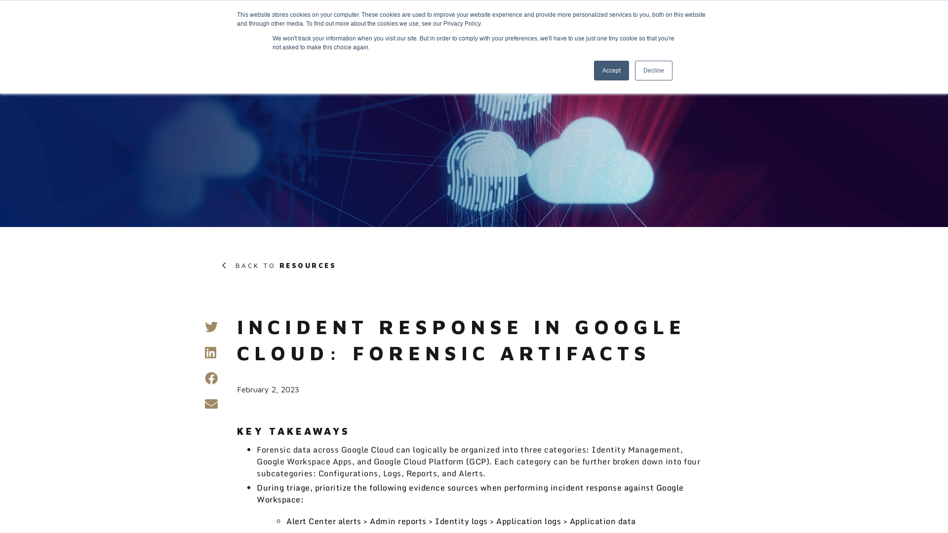 Incident Response in Google Cloud: Forensic Artifacts