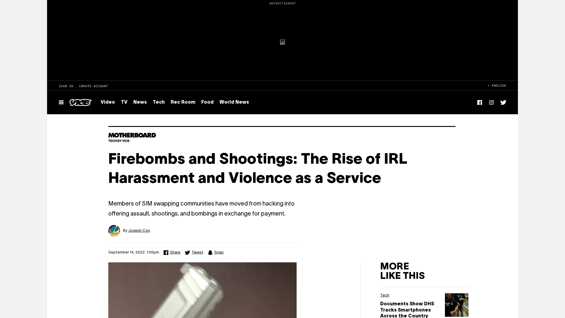 Firebombs and Shootings: The Rise of IRL Harassment and Violence as a Service
