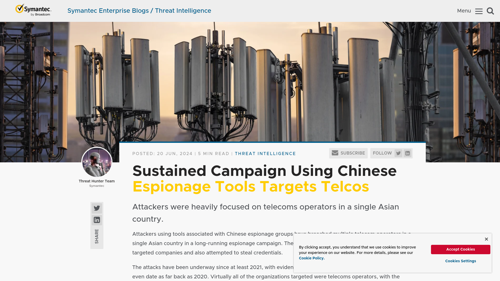 Sustained Campaign Using Chinese Espionage Tools Targets Telcos | Symantec Enterprise Blogs