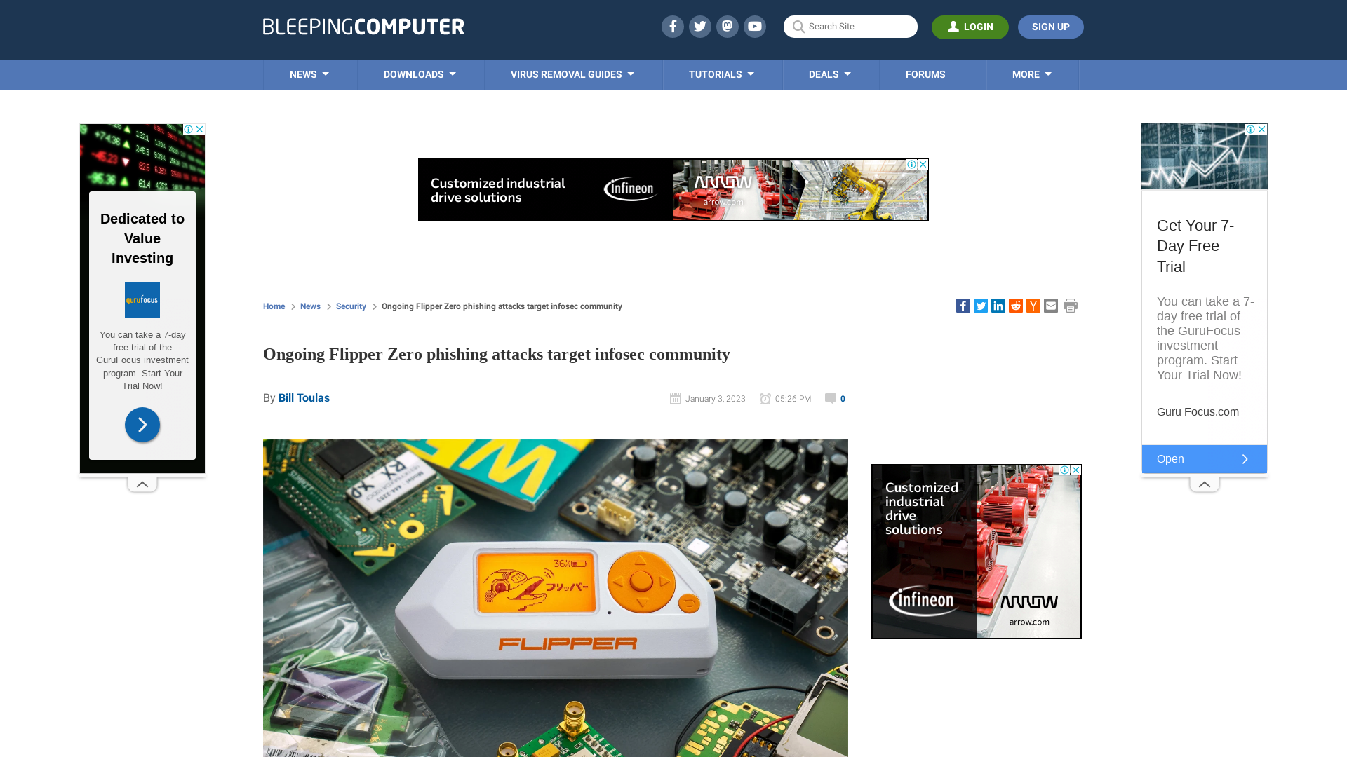 Ongoing Flipper Zero phishing attacks target infosec community