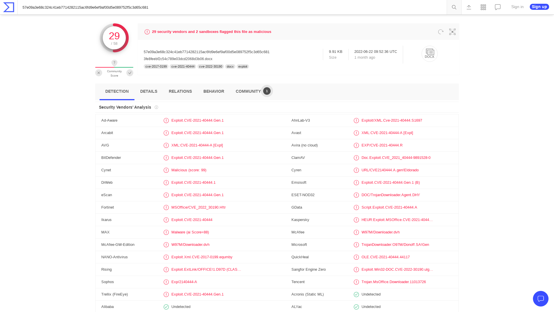 VirusTotal - File - 57e09a3e68c324c41eb7714282115ac6fd9e6ef9af00d5e089752f5c3d65c681