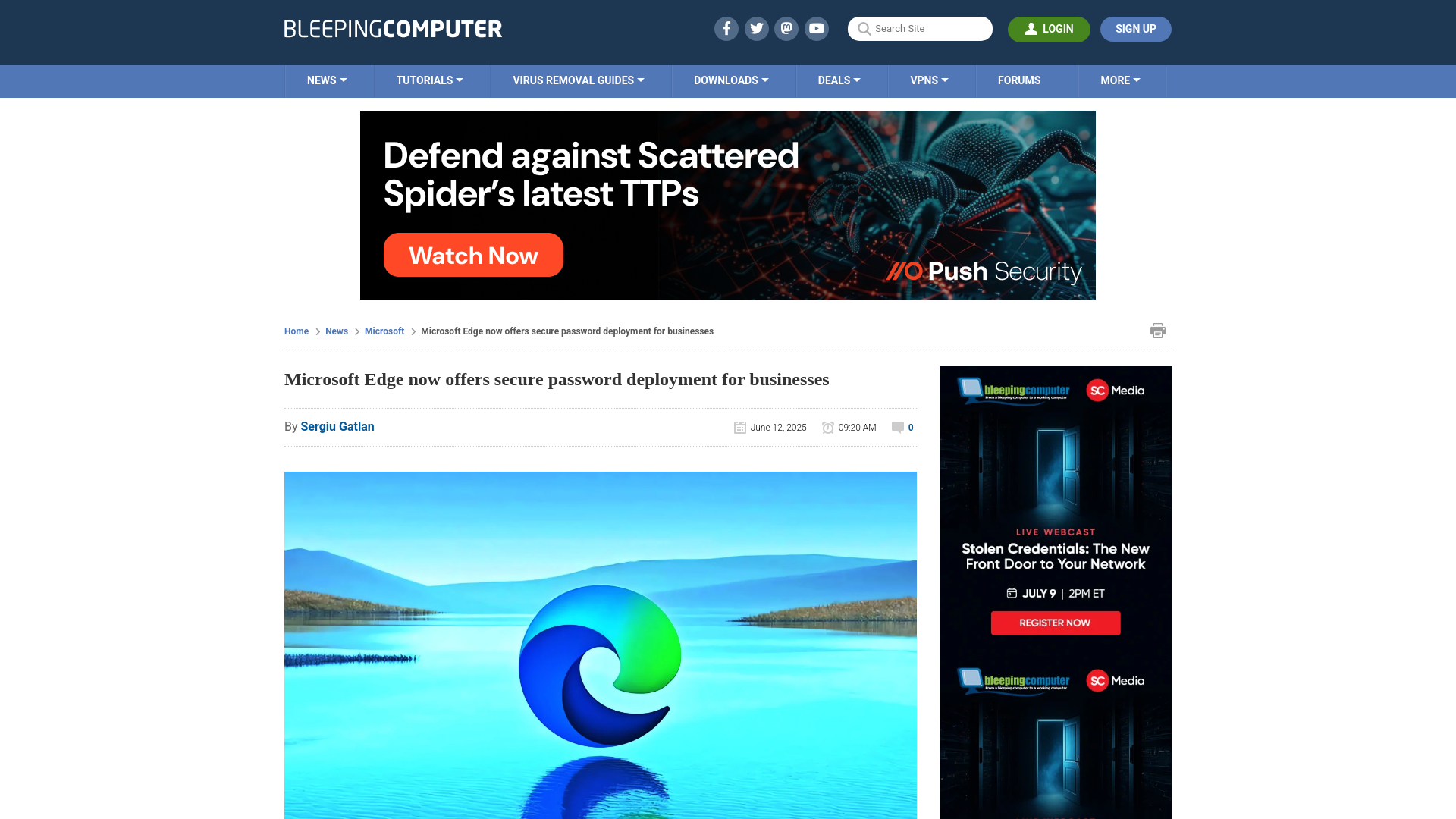 Microsoft Edge now offers secure password deployment for businesses