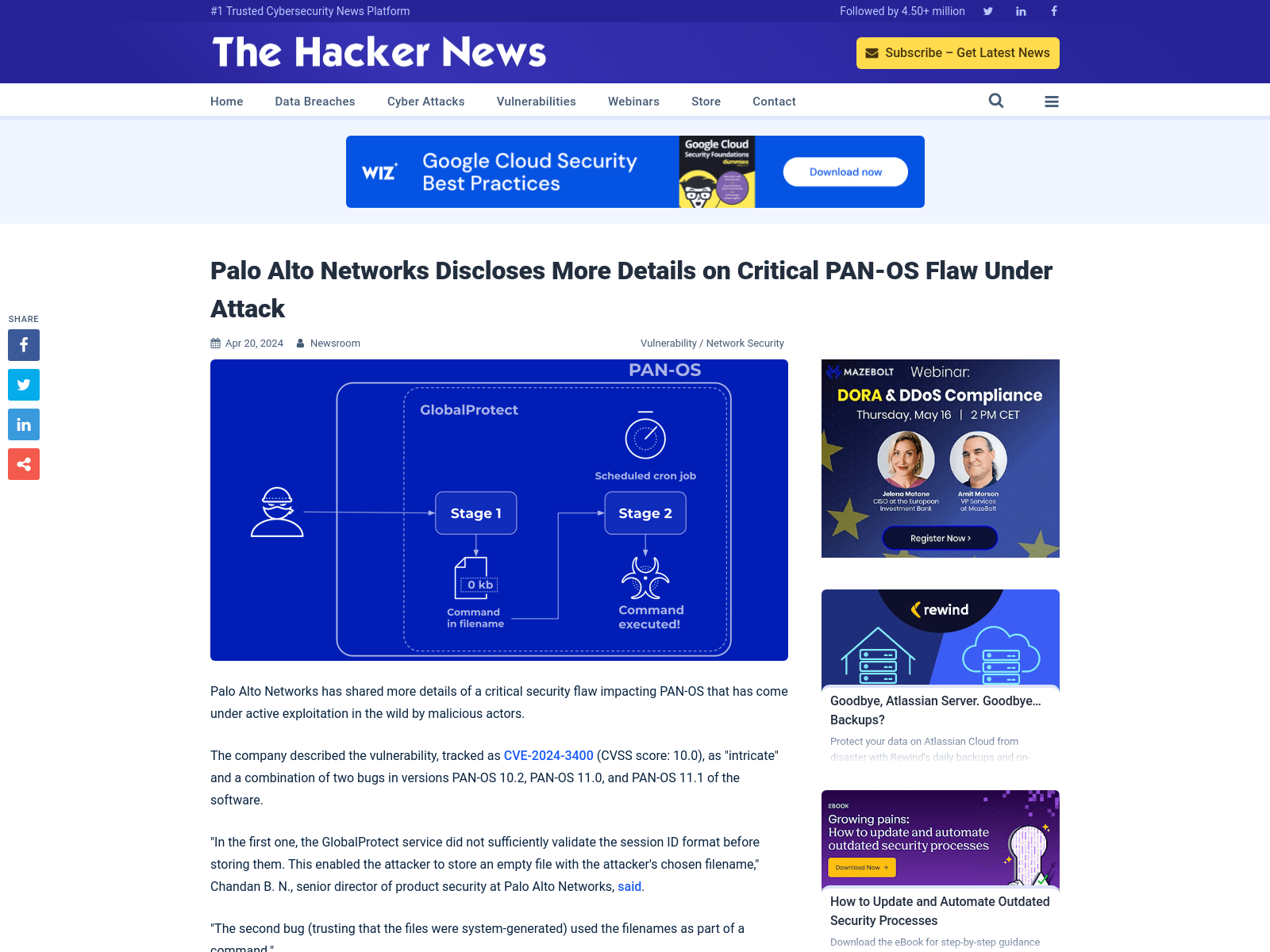 Palo Alto Networks Discloses More Details on Critical PAN-OS Flaw Under Attack