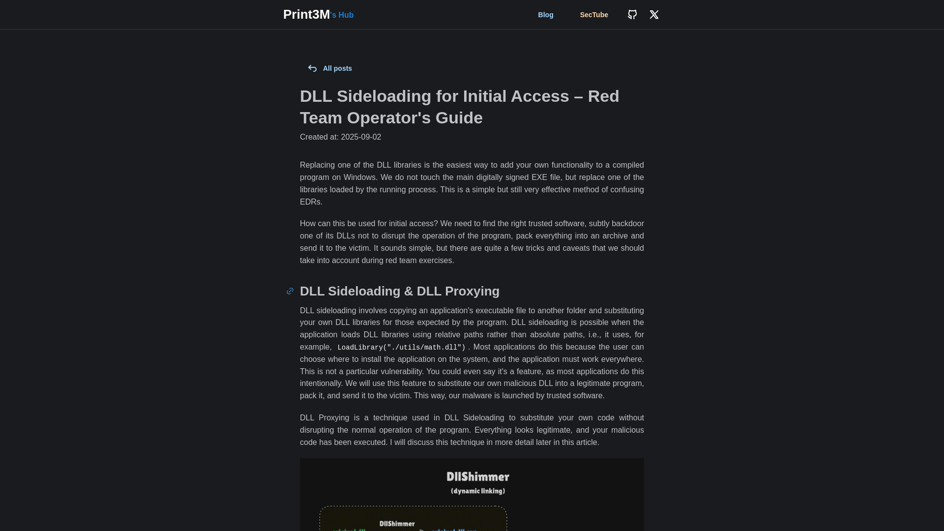 DLL Sideloading for Initial Access – Red Team Operator's Guide | Print3M