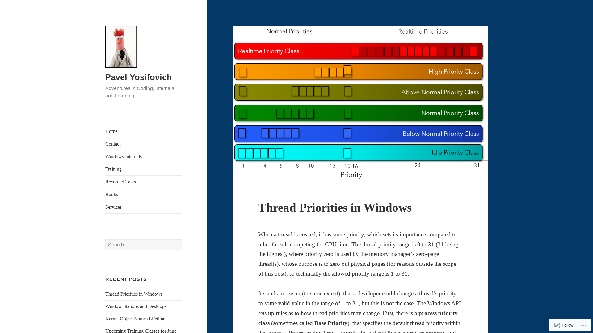 Thread Priorities in Windows – Pavel Yosifovich