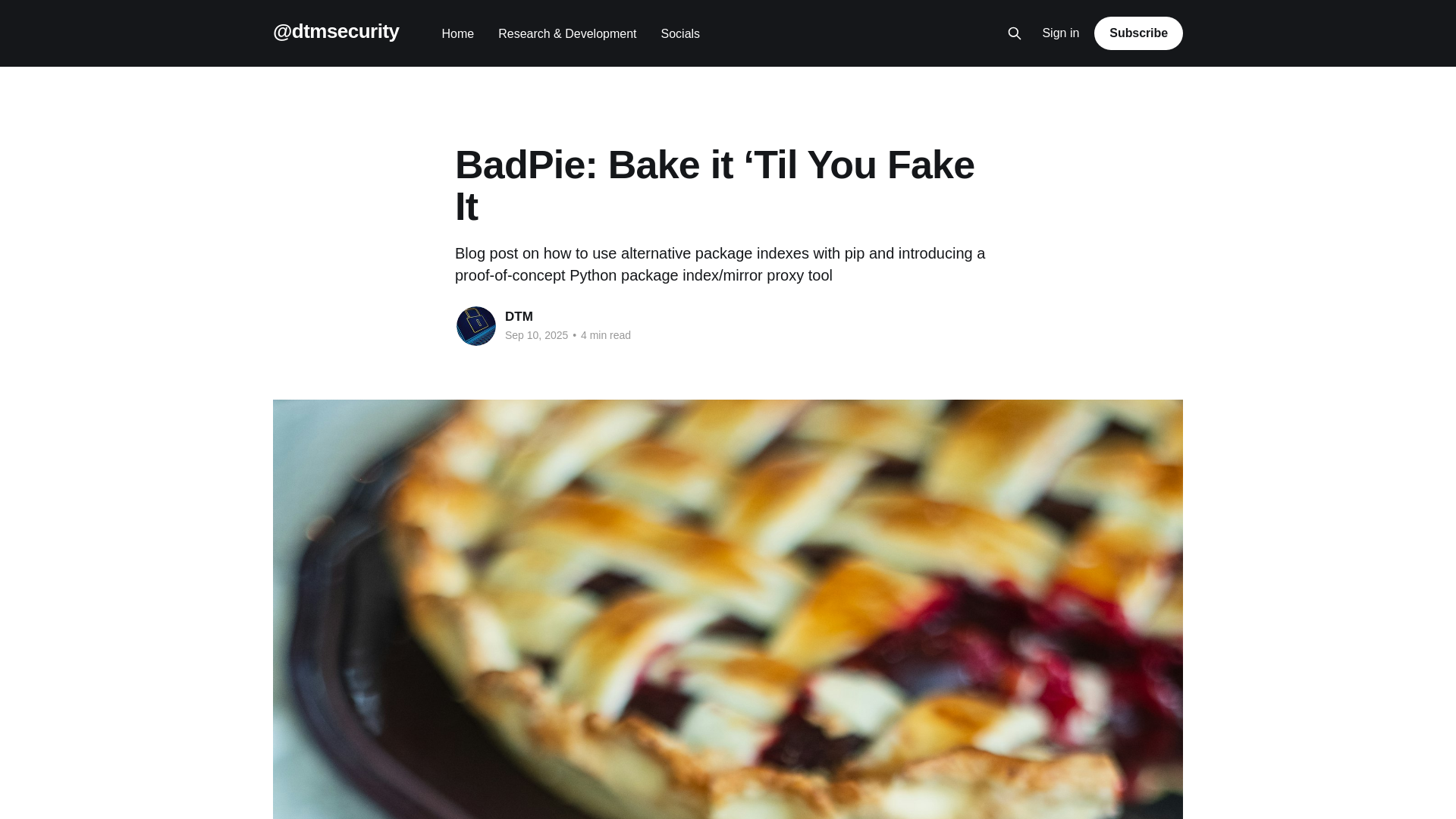 BadPie: Bake it ‘Til You Fake It