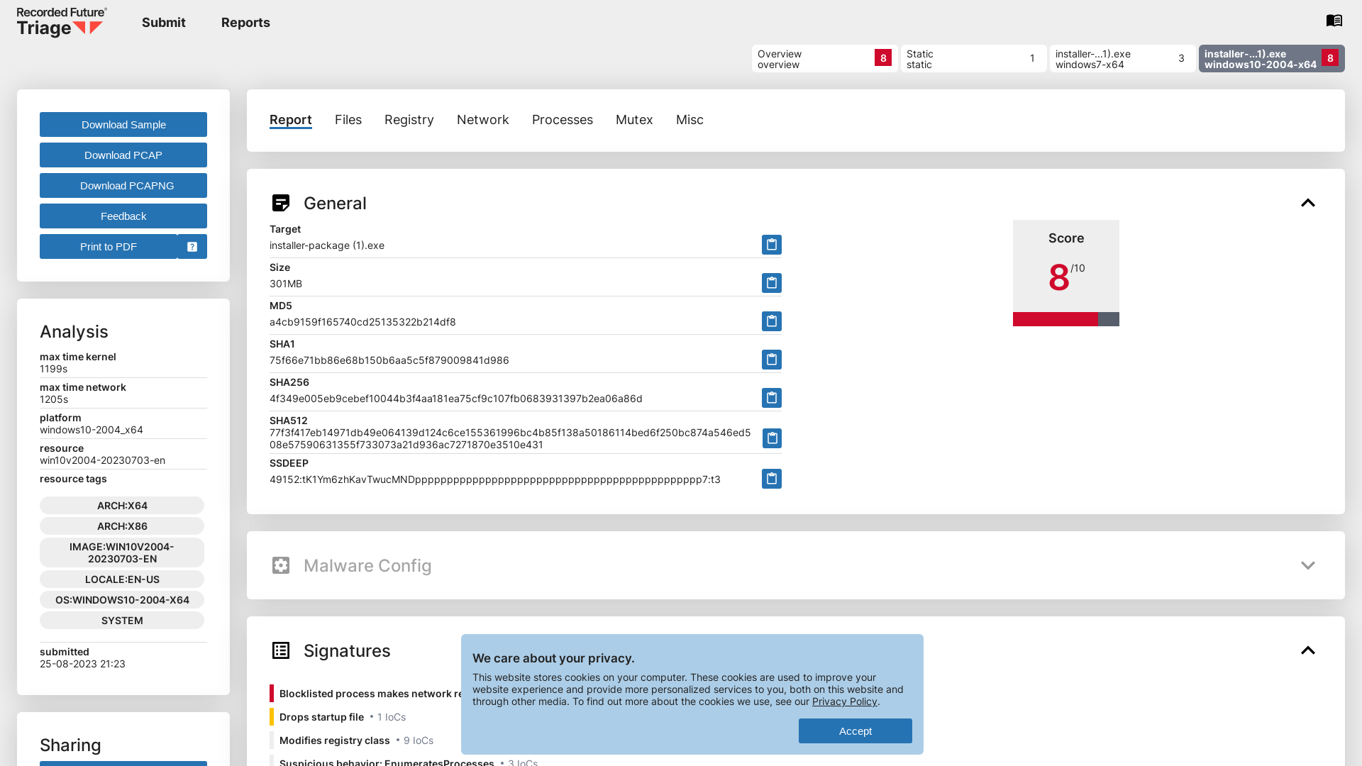 Triage | Behavioral Report