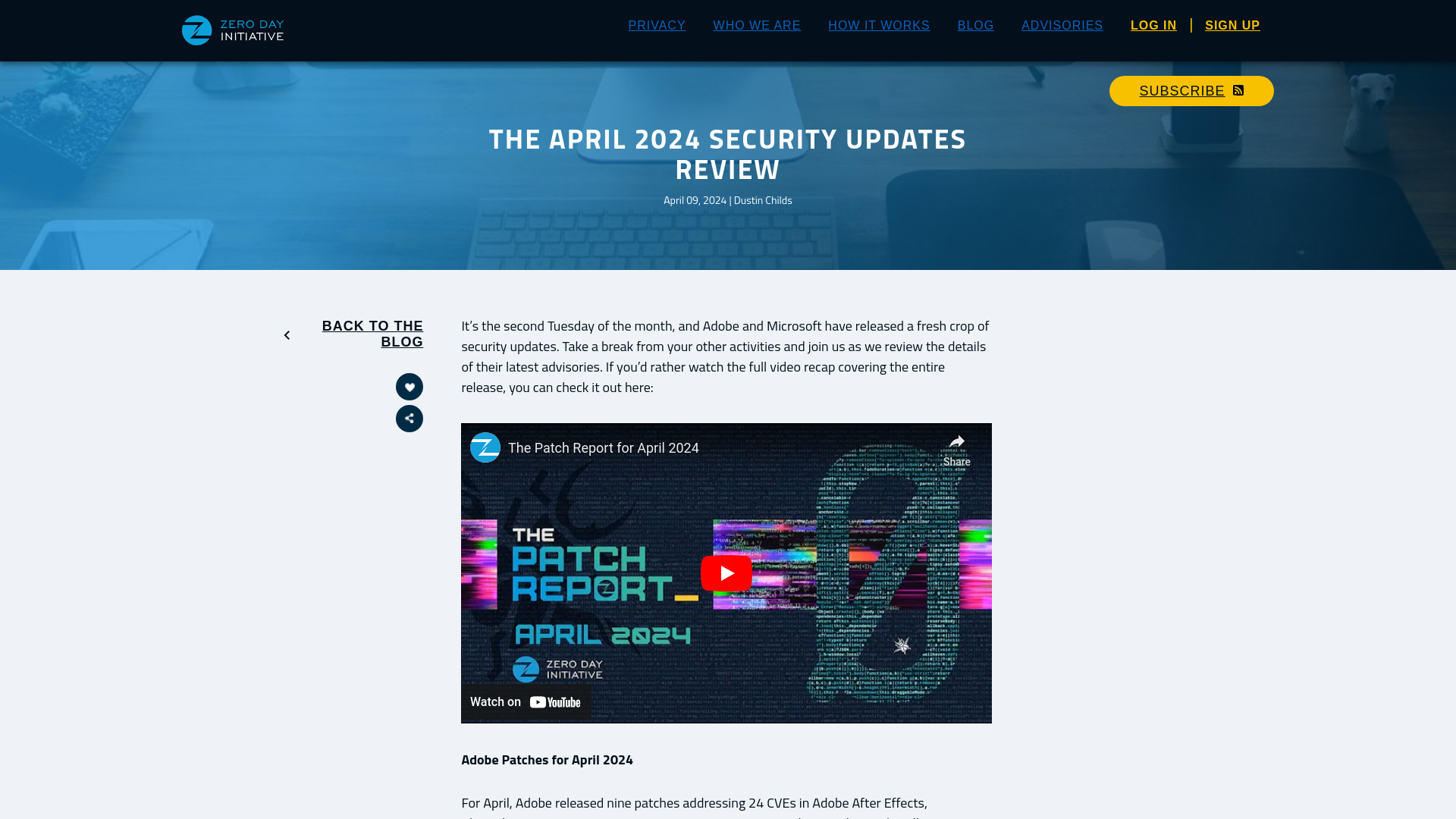 Zero Day Initiative — The April 2024 Security Updates Review