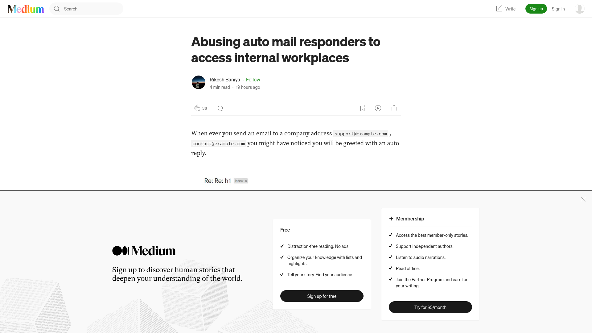 Abusing auto mail responders to access internal workplaces | by Rikesh Baniya | Jun, 2024 | Medium