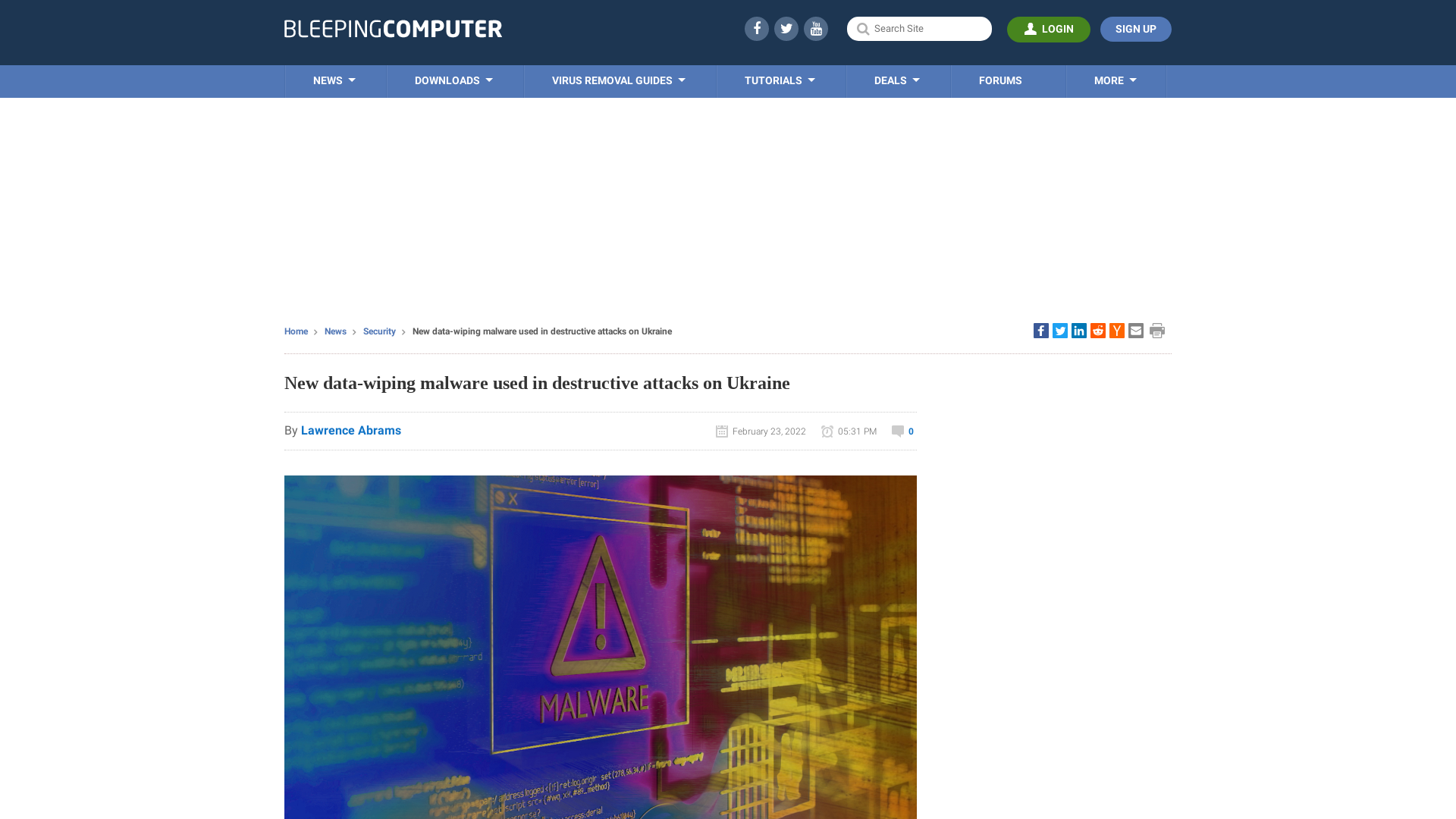 New data-wiping malware used in destructive attacks on Ukraine