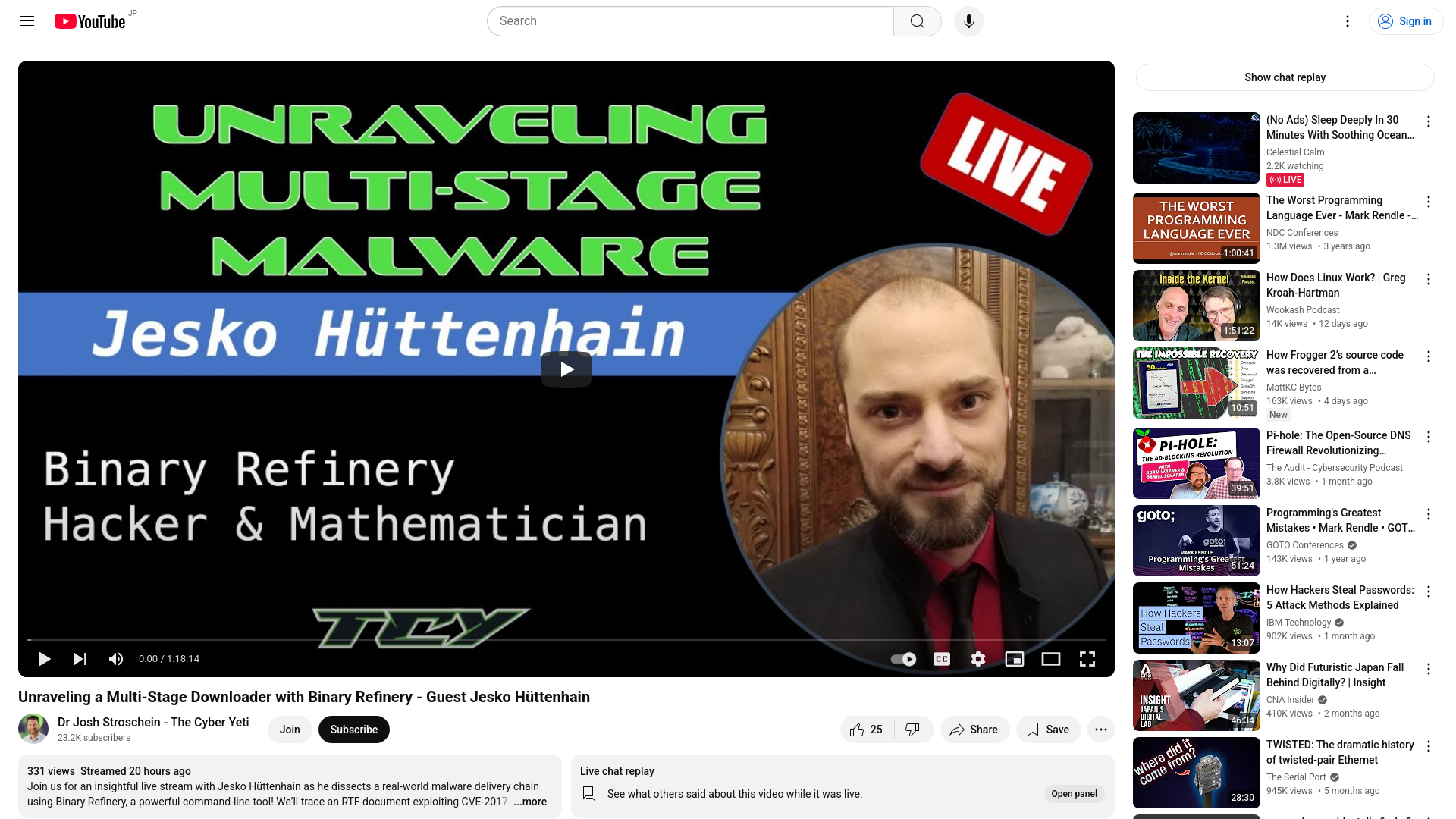 Unraveling a Multi-Stage Downloader with Binary Refinery - Guest Jesko Hüttenhain - YouTube