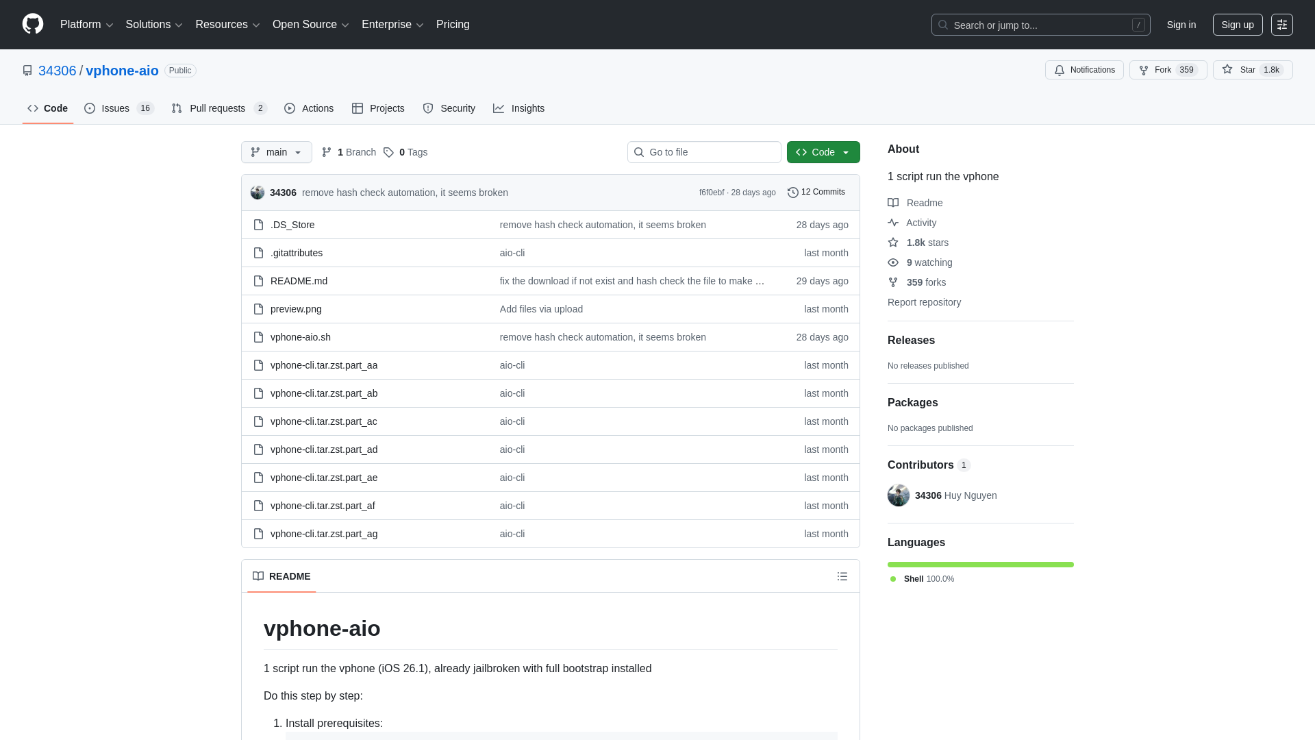 GitHub - 34306/vphone-aio: 1 script run the vphone · GitHub