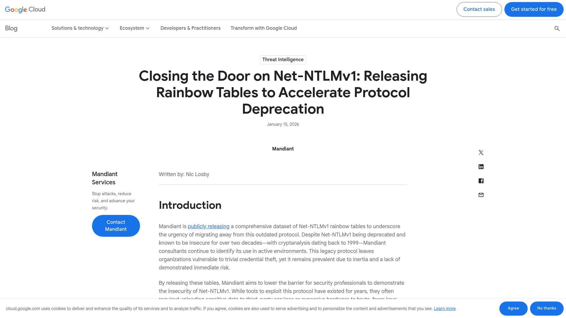 Releasing Rainbow Tables to Accelerate Protocol Deprecation | Google Cloud Blog