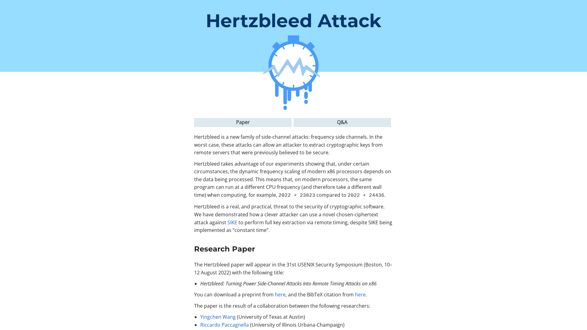 Hertzbleed Attack