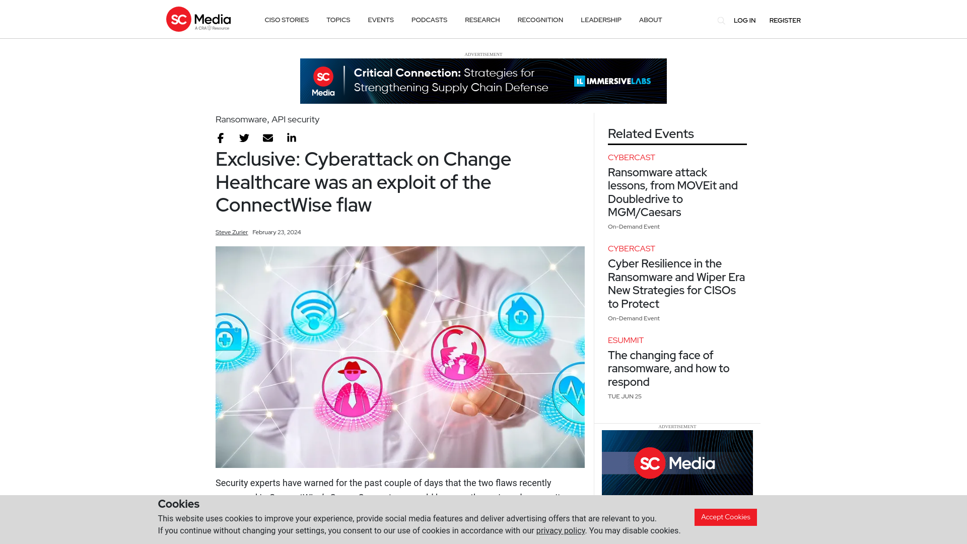 Exclusive: Cyberattack on Change Healthcare was an exploit of the ConnectWise flaw | SC Media