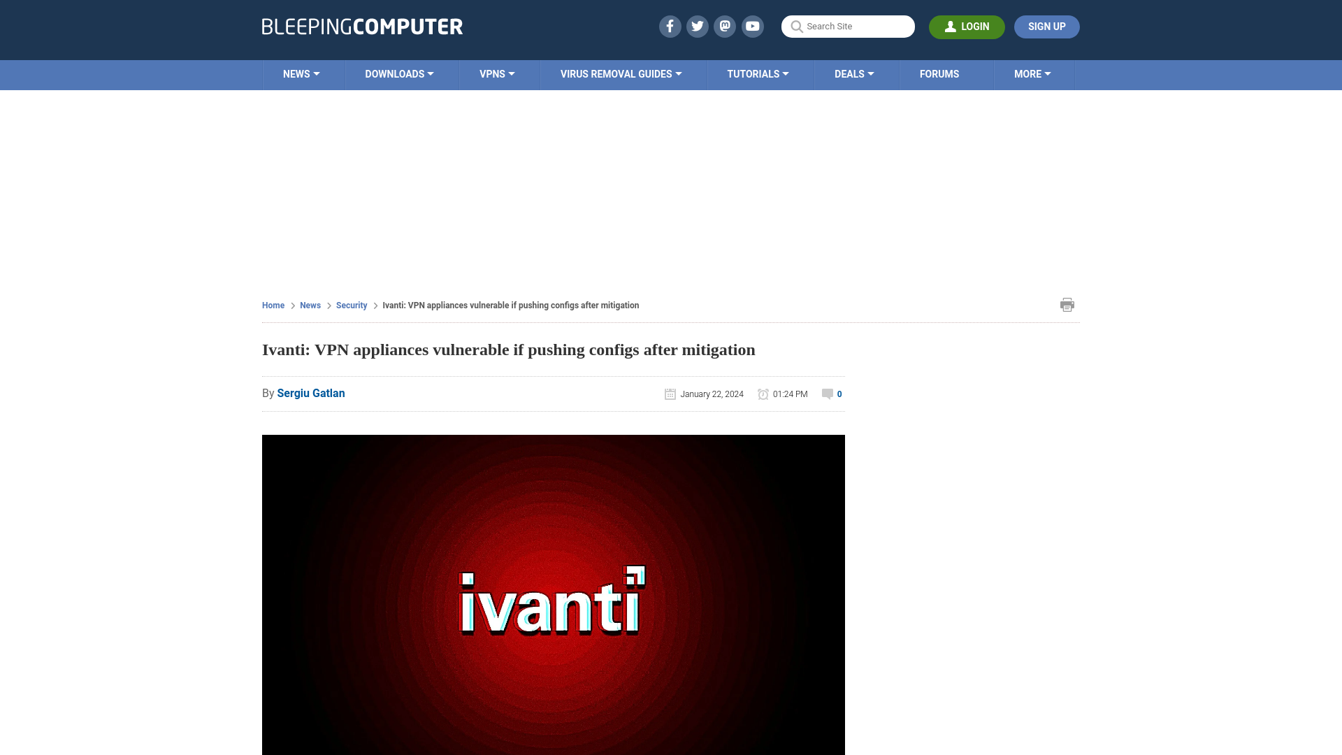 Ivanti: VPN appliances vulnerable if pushing configs after mitigation