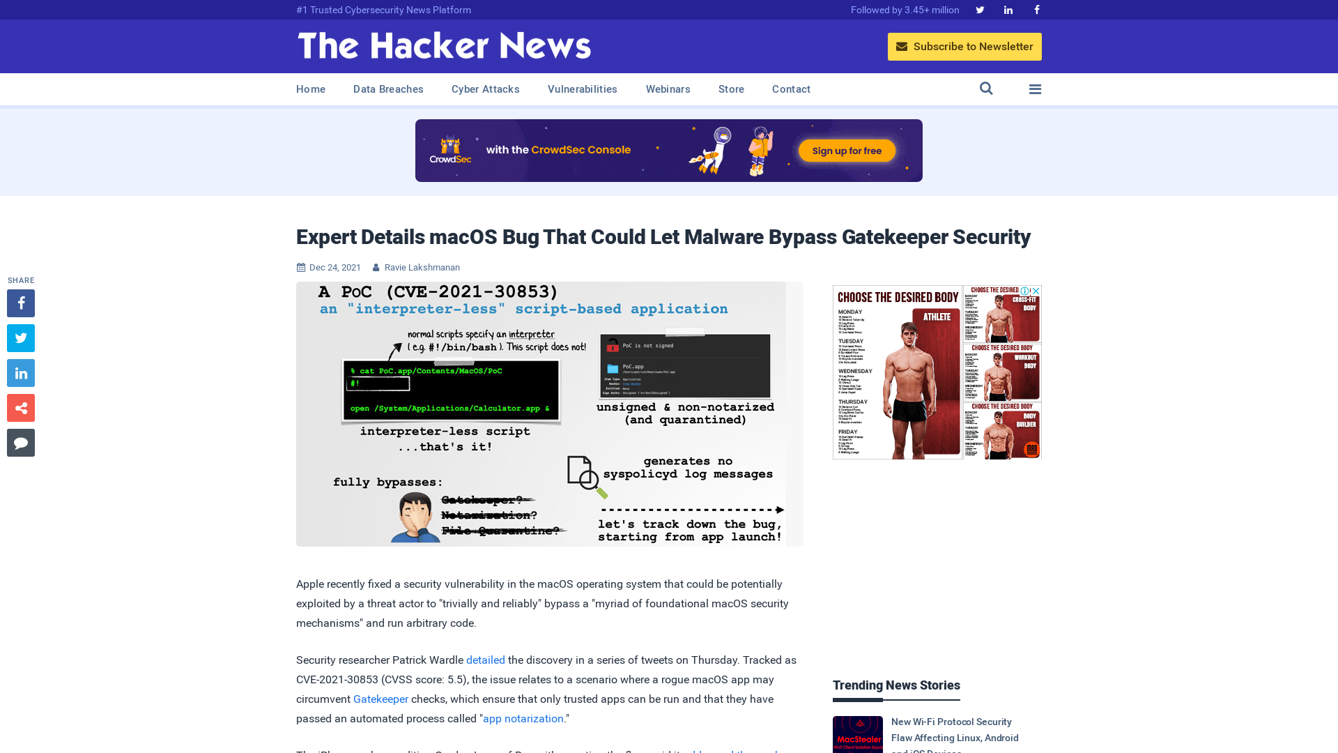 Expert Details macOS Bug That Could Let Malware Bypass Gatekeeper Security