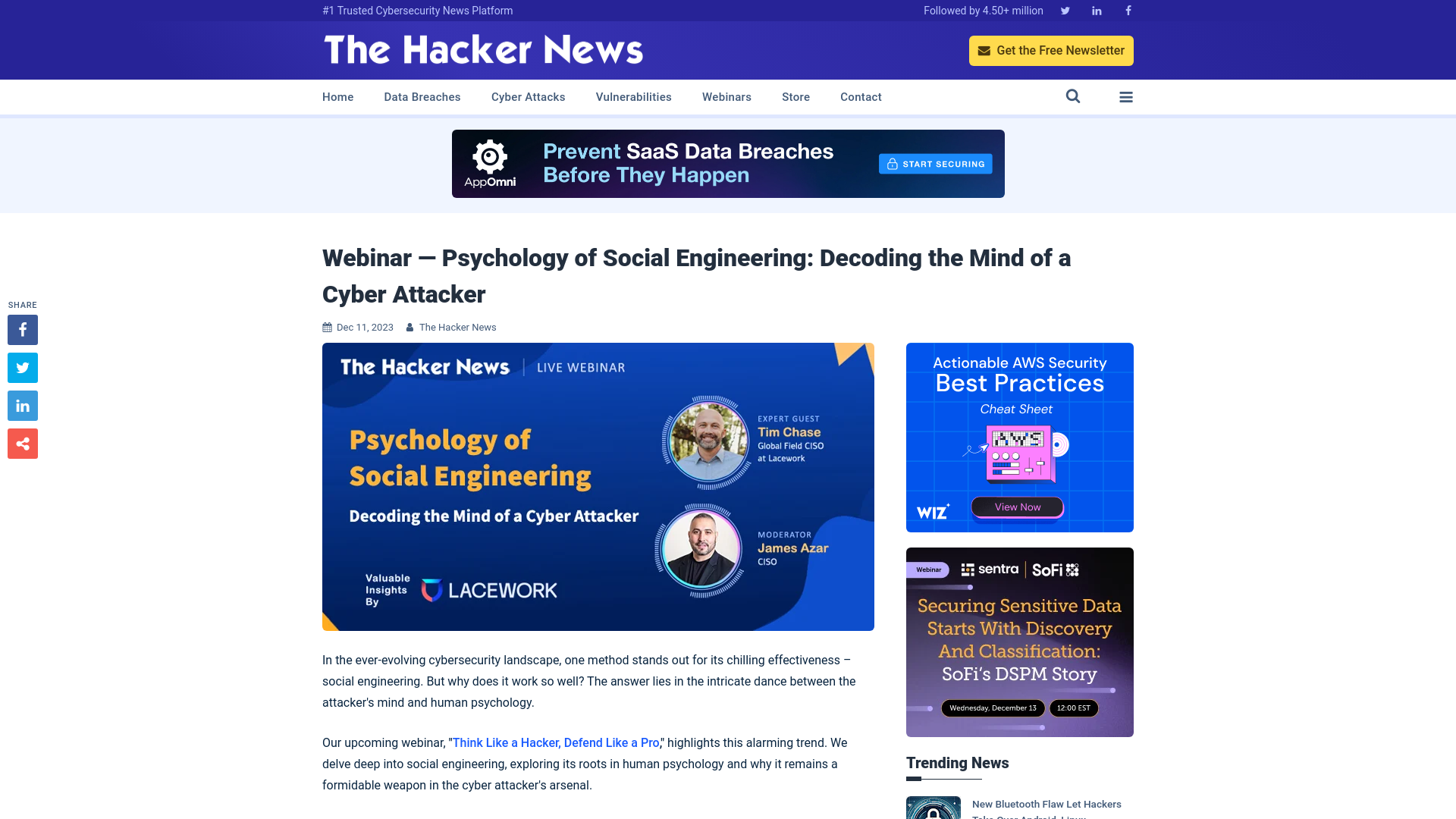 Webinar — Psychology of Social Engineering: Decoding the Mind of a Cyber Attacker