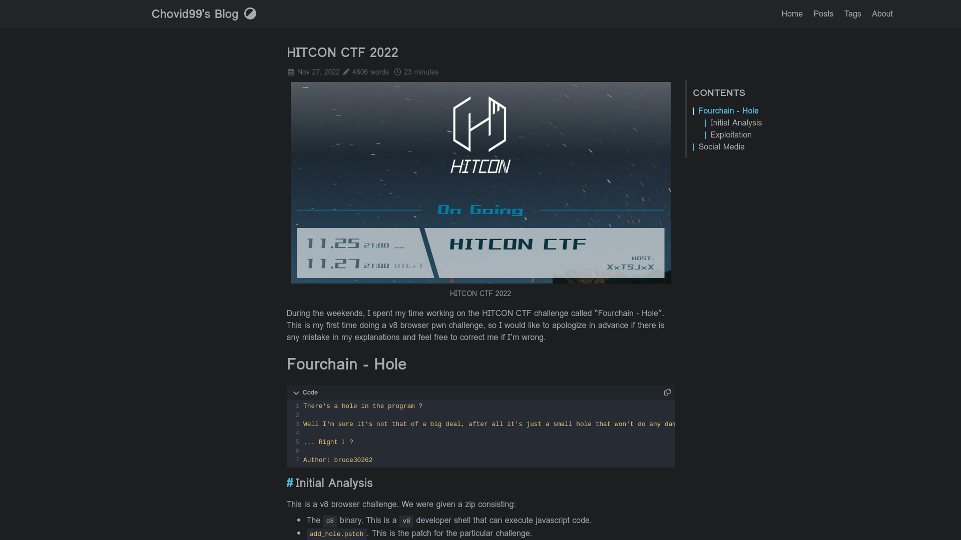 HITCON CTF 2022 - Chovid99's Blog