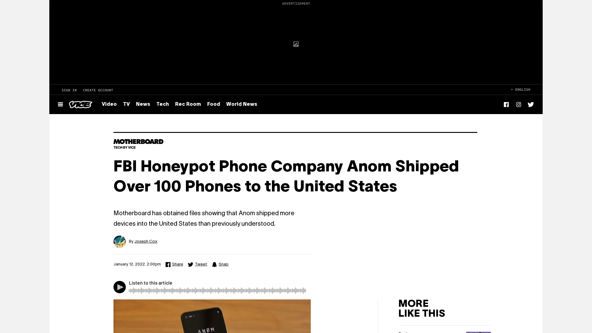 FBI Honeypot Phone Company Anom Shipped Over 100 Phones to the United States