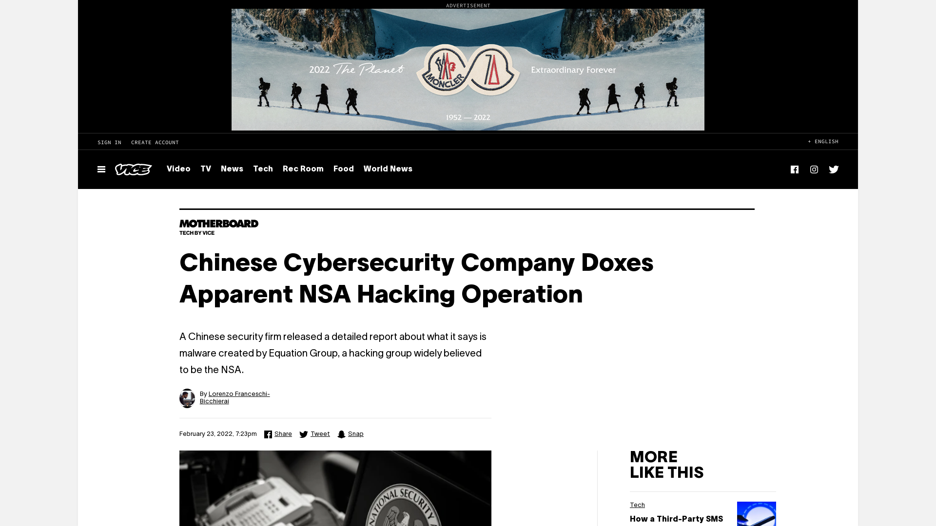 Chinese Cybersecurity Company Doxes Apparent NSA Hacking Operation
