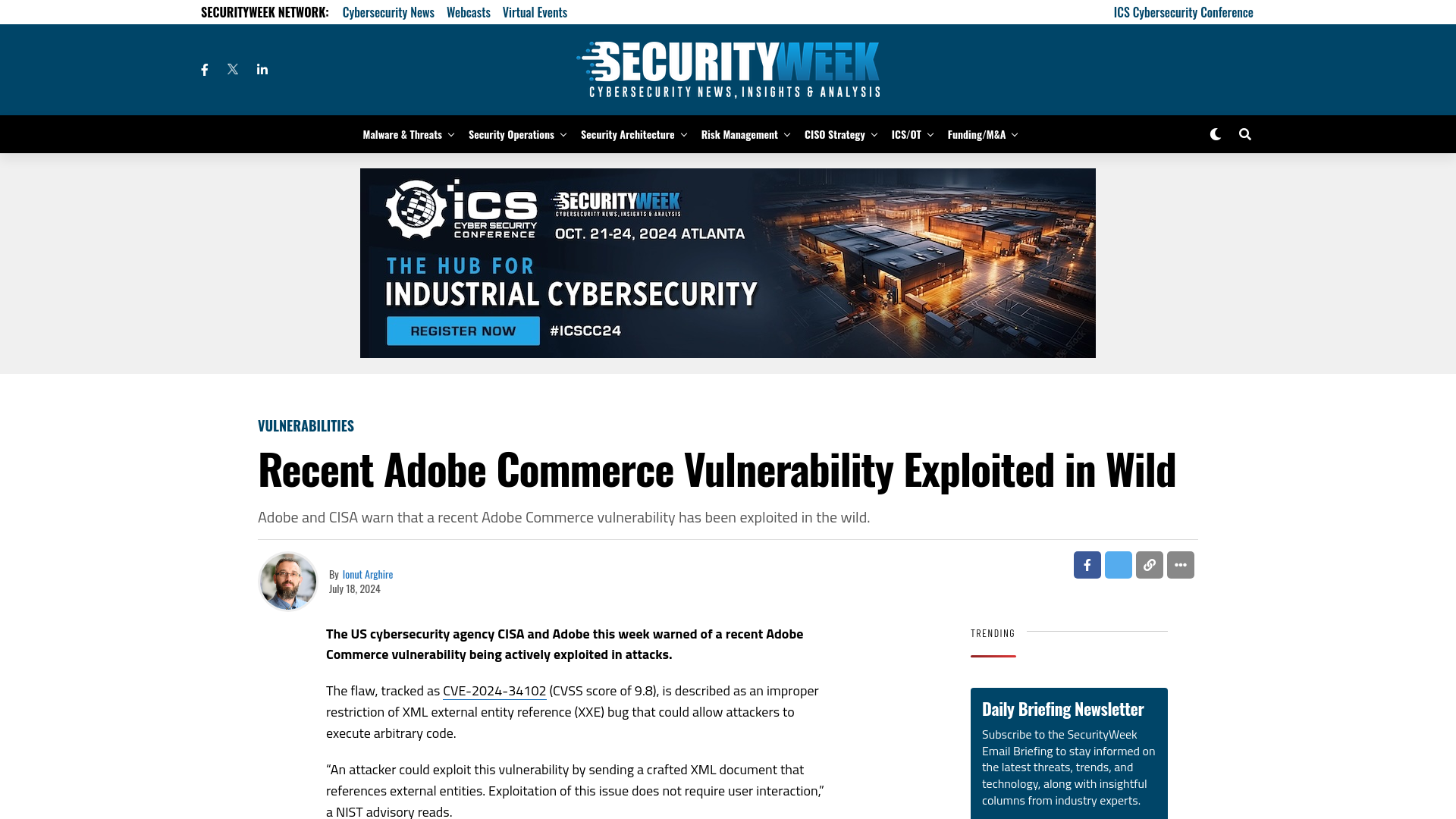 Recent Adobe Commerce Vulnerability Exploited in Wild - SecurityWeek