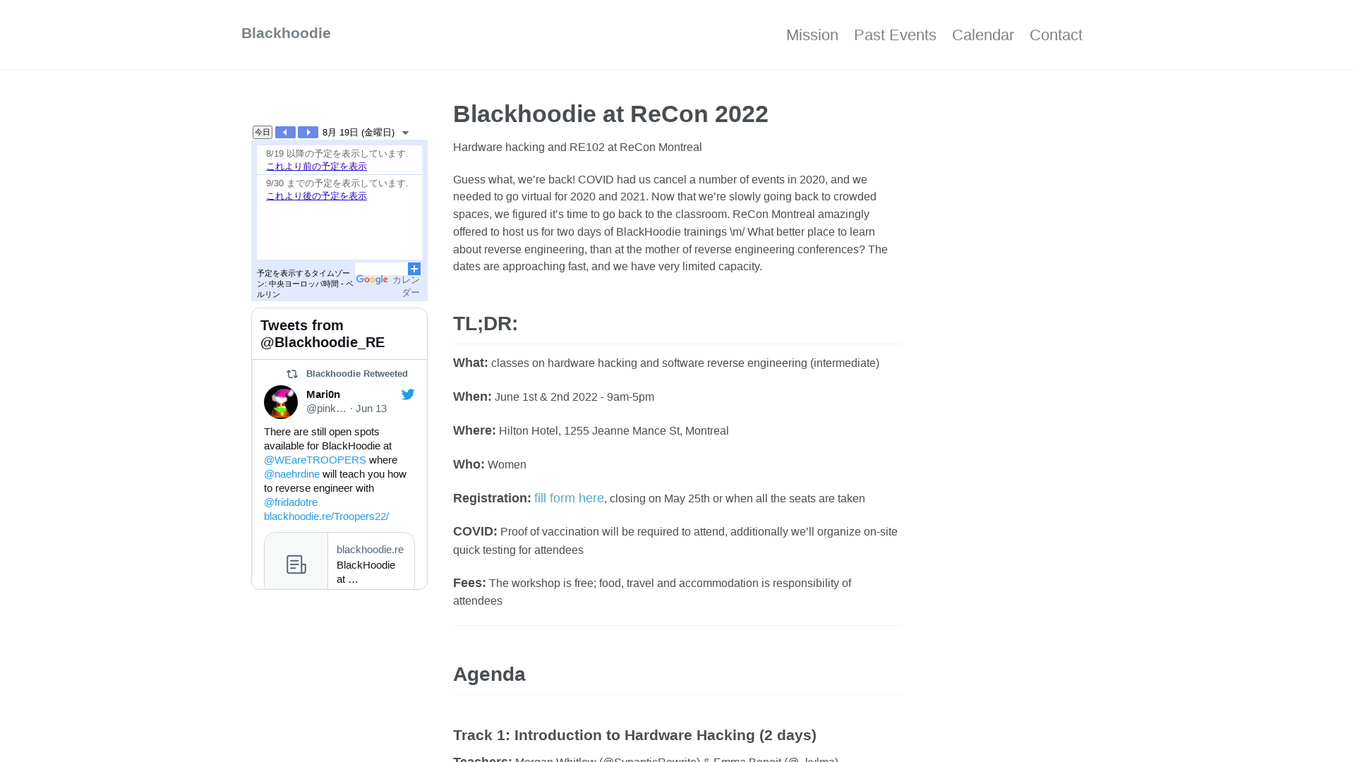Blackhoodie at ReCon 2022 - Blackhoodie