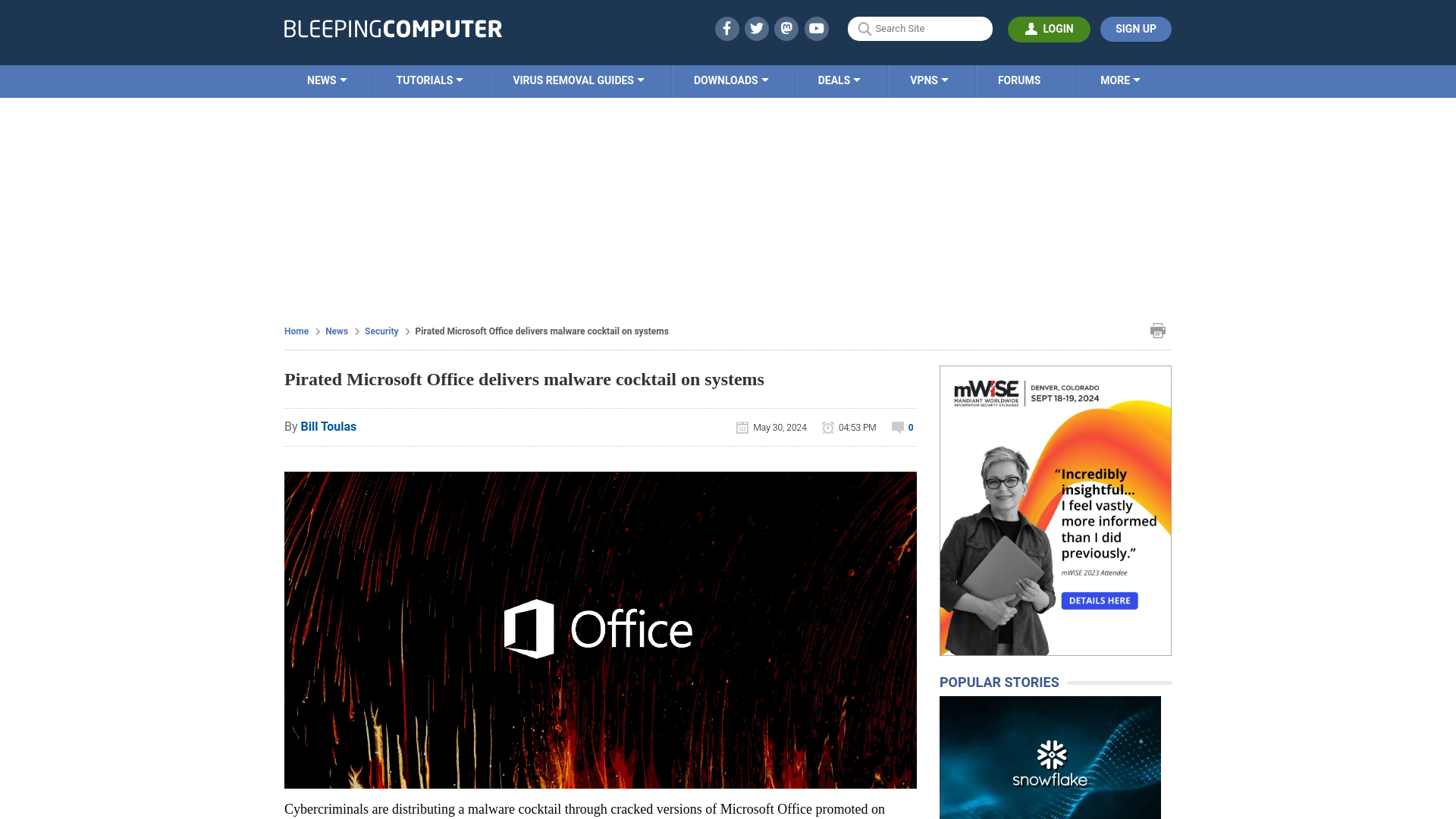 Pirated Microsoft Office delivers malware cocktail on systems