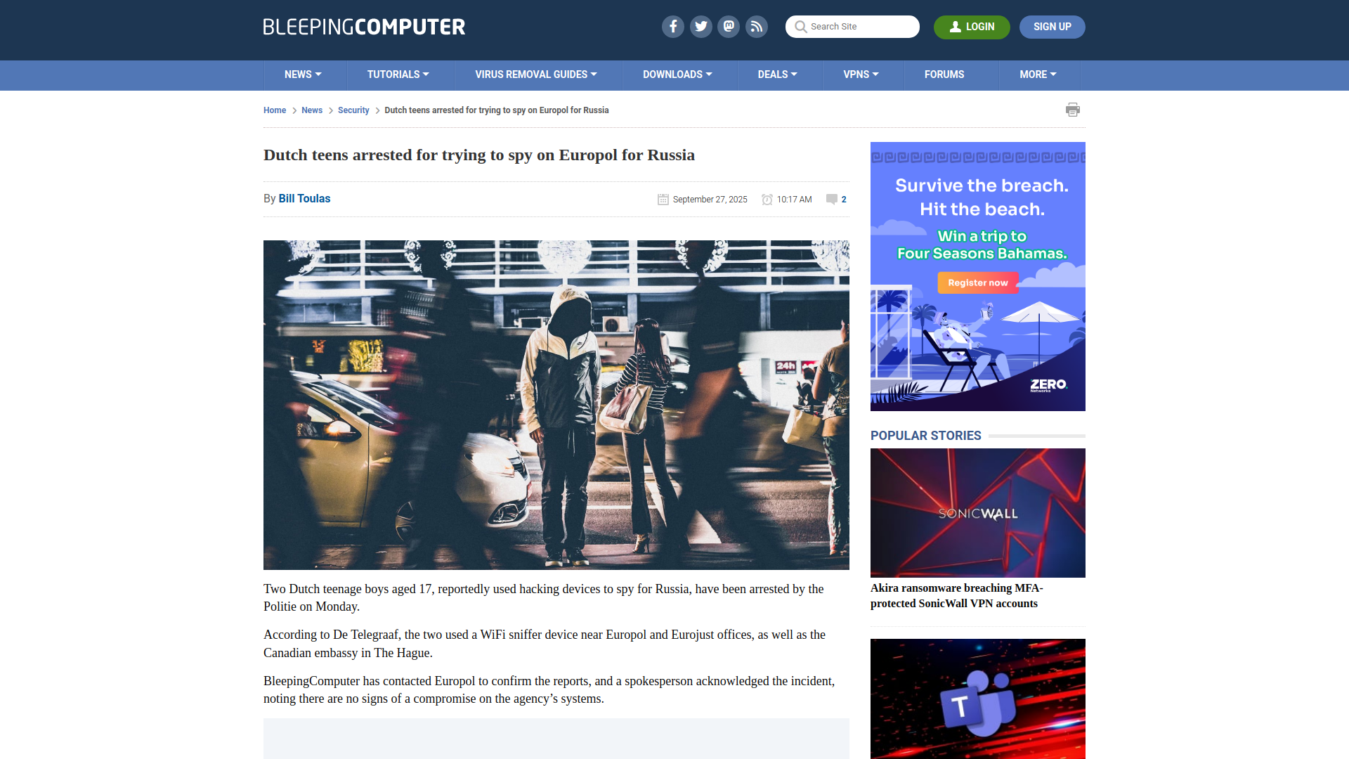 Dutch teens arrested for trying to spy on Europol for Russia