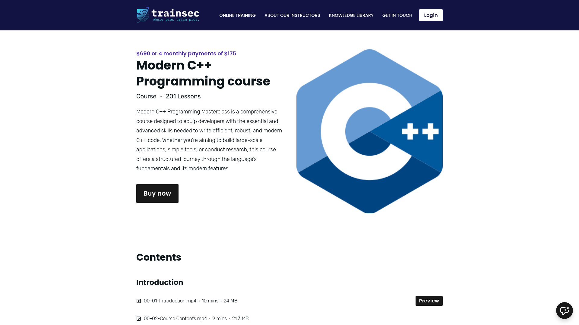 Modern C++ Programming course