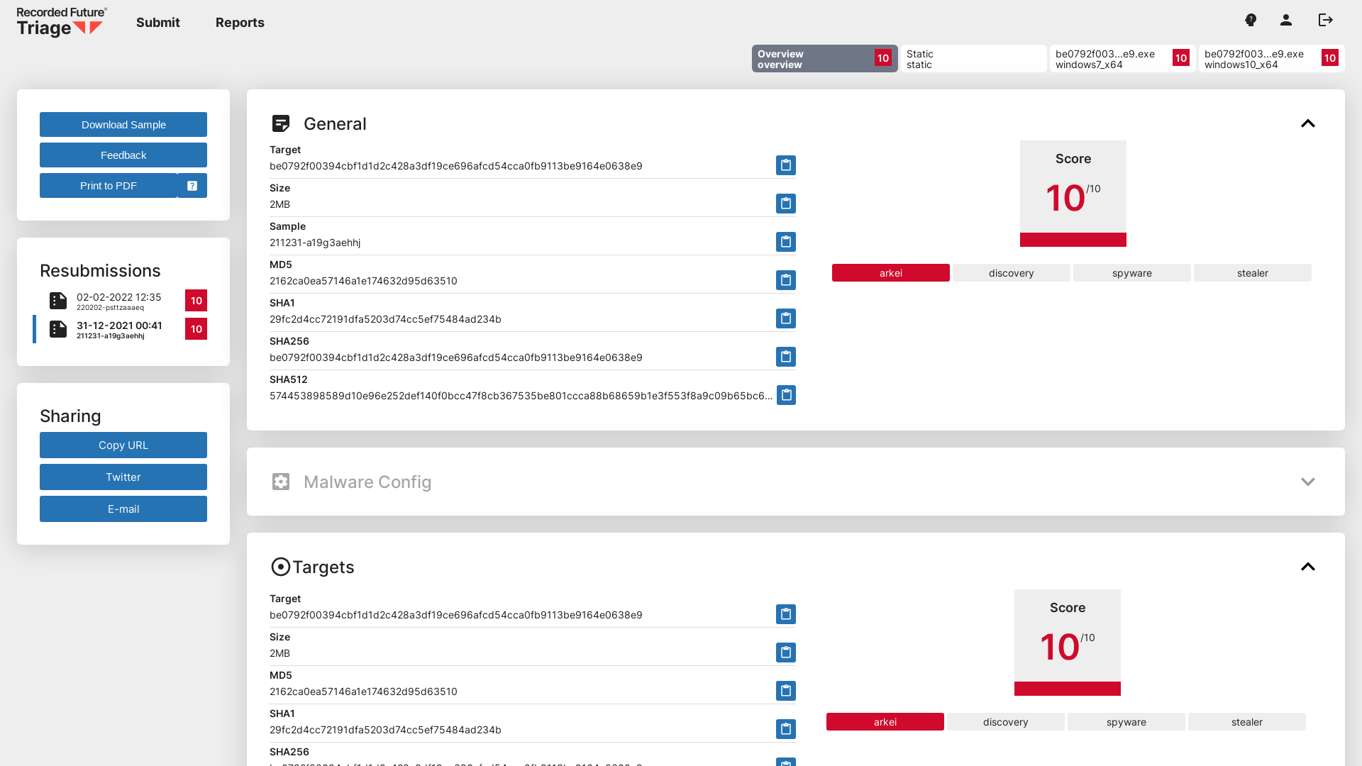 Triage | Malware sandboxing report by Hatching Triage