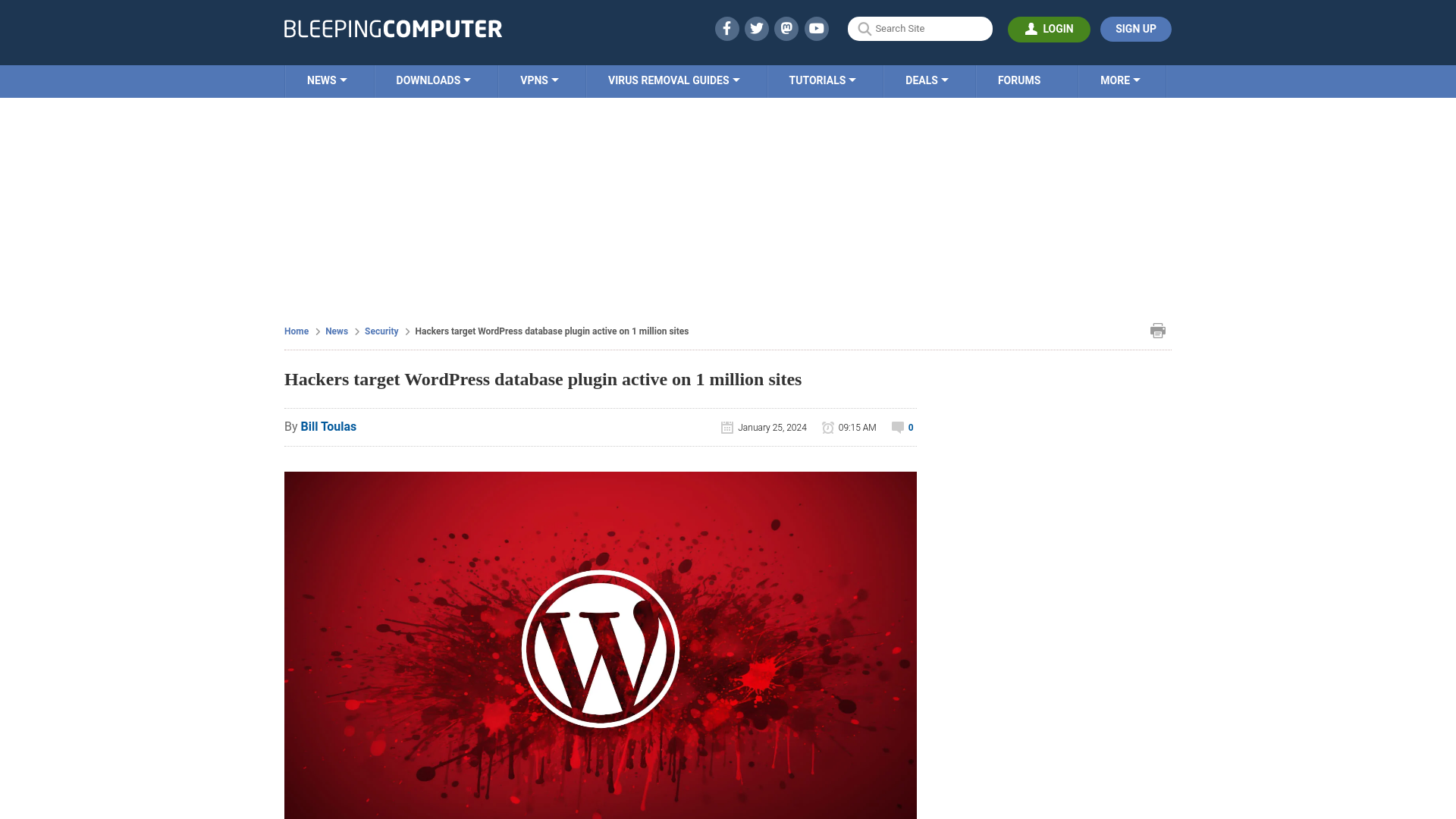 Hackers target WordPress database plugin active on 1 million sites