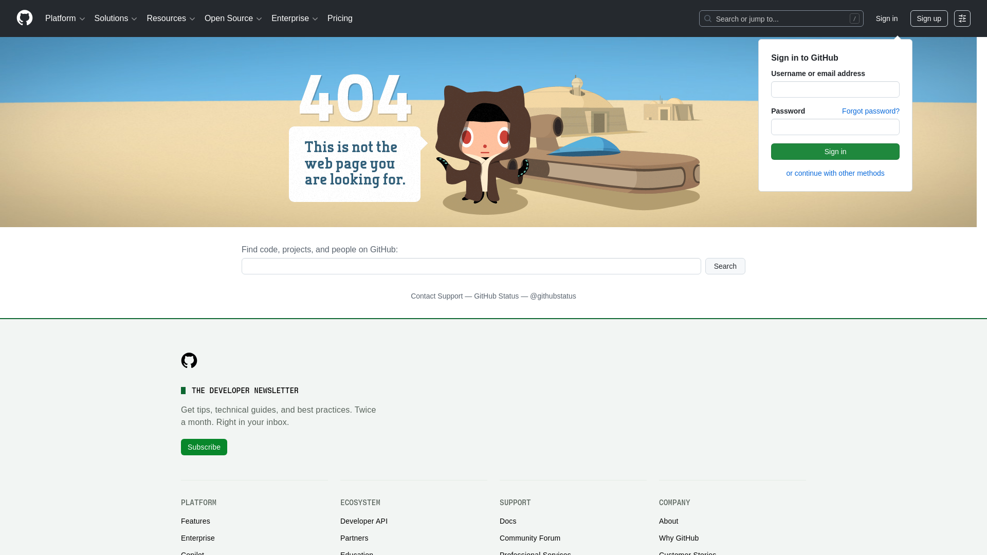 Page not found · GitHub · GitHub