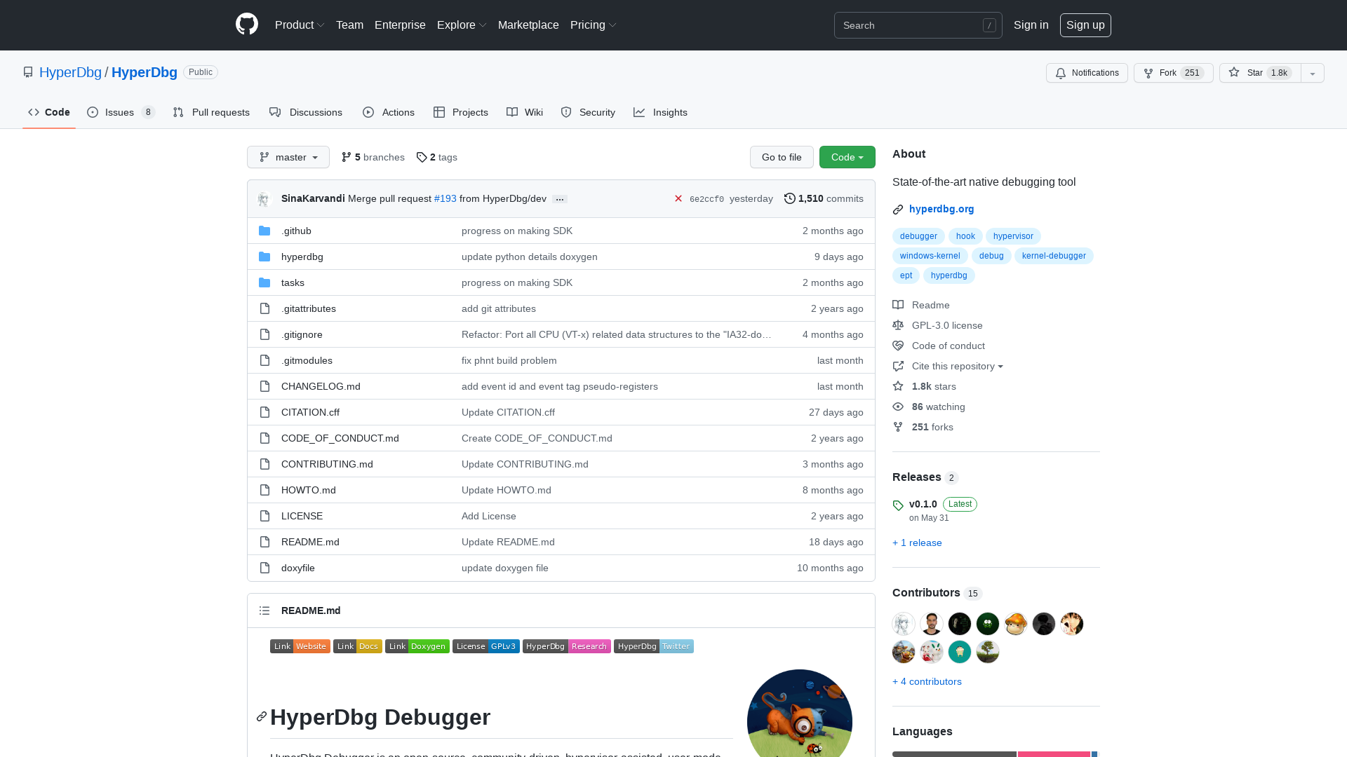 GitHub - HyperDbg/HyperDbg: State-of-the-art native debugging tool