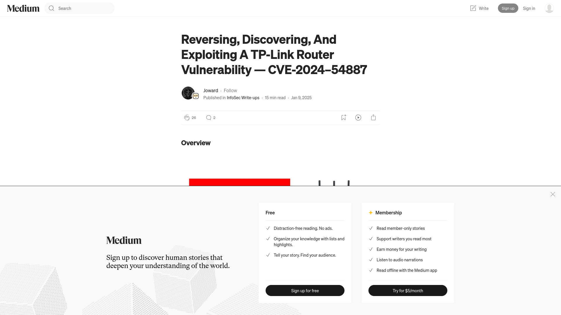 Reversing, Discovering, And Exploiting A TP-Link Router Vulnerability — CVE-2024–54887 | by Joward | Jan, 2025 | InfoSec Write-ups